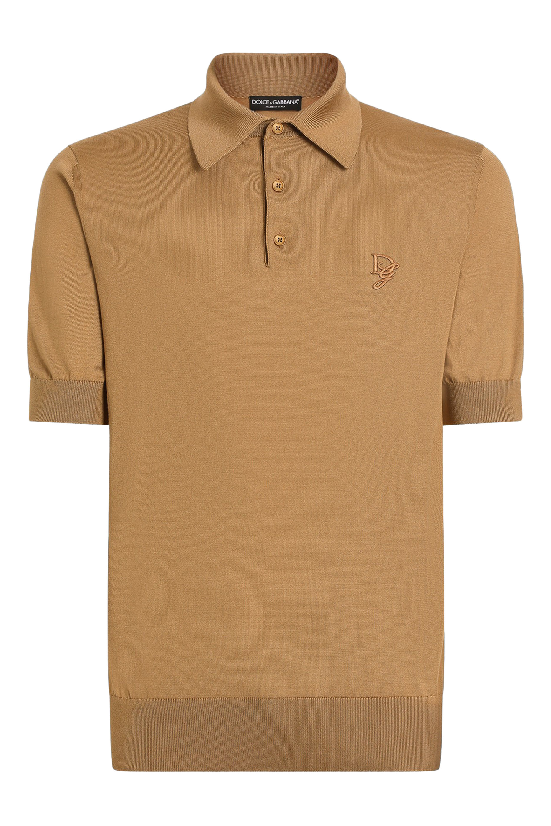Logo Embroidery Silk Polo Shirt