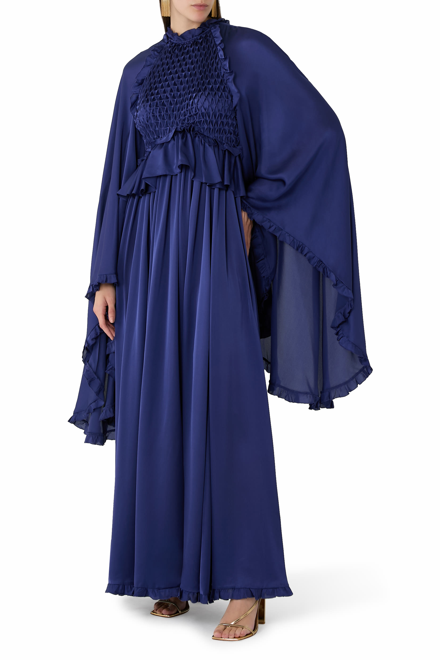 Hypnotic Smocked Flutter Dress