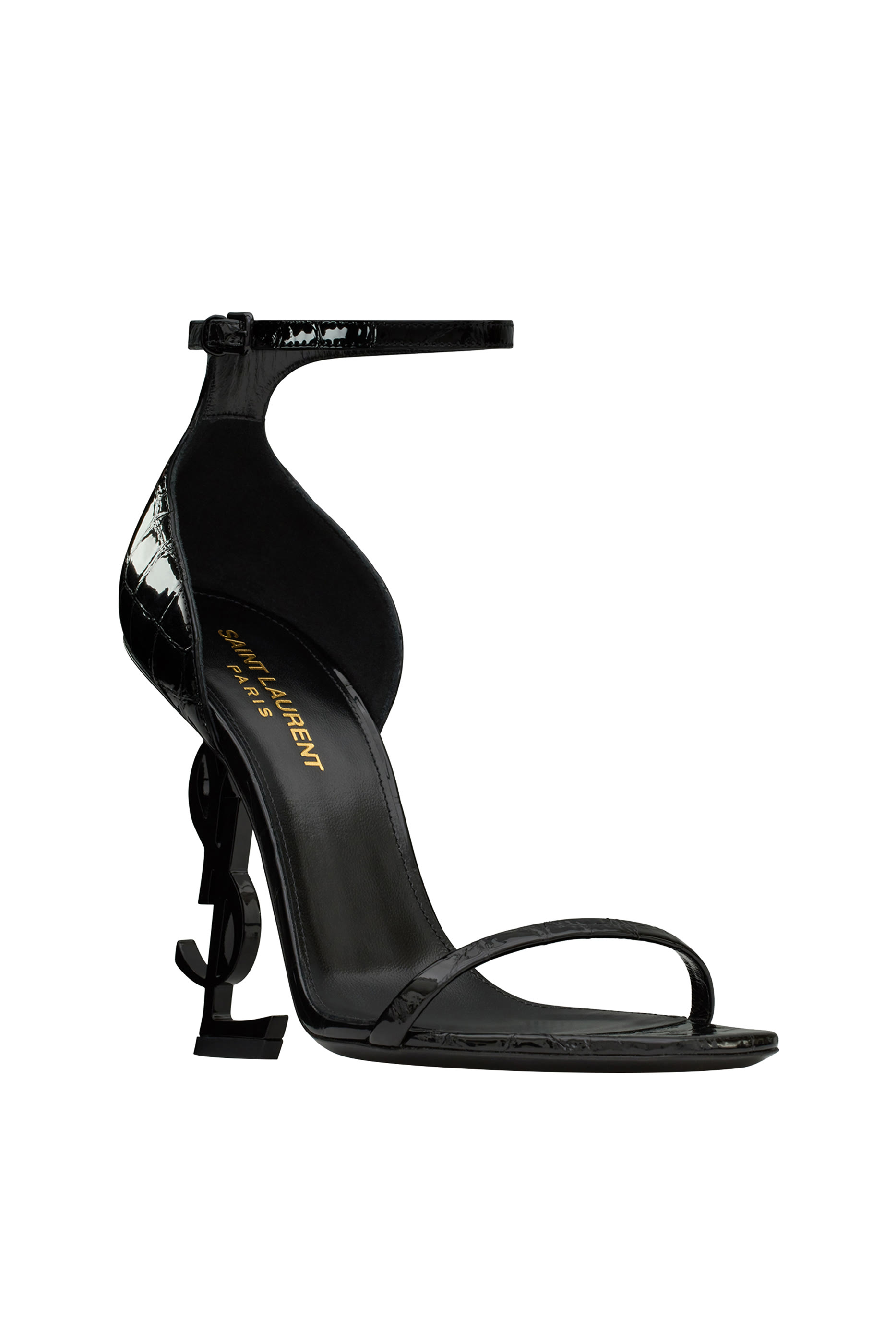 Opyum 110 Leather Crocodile-Embossed Sandals