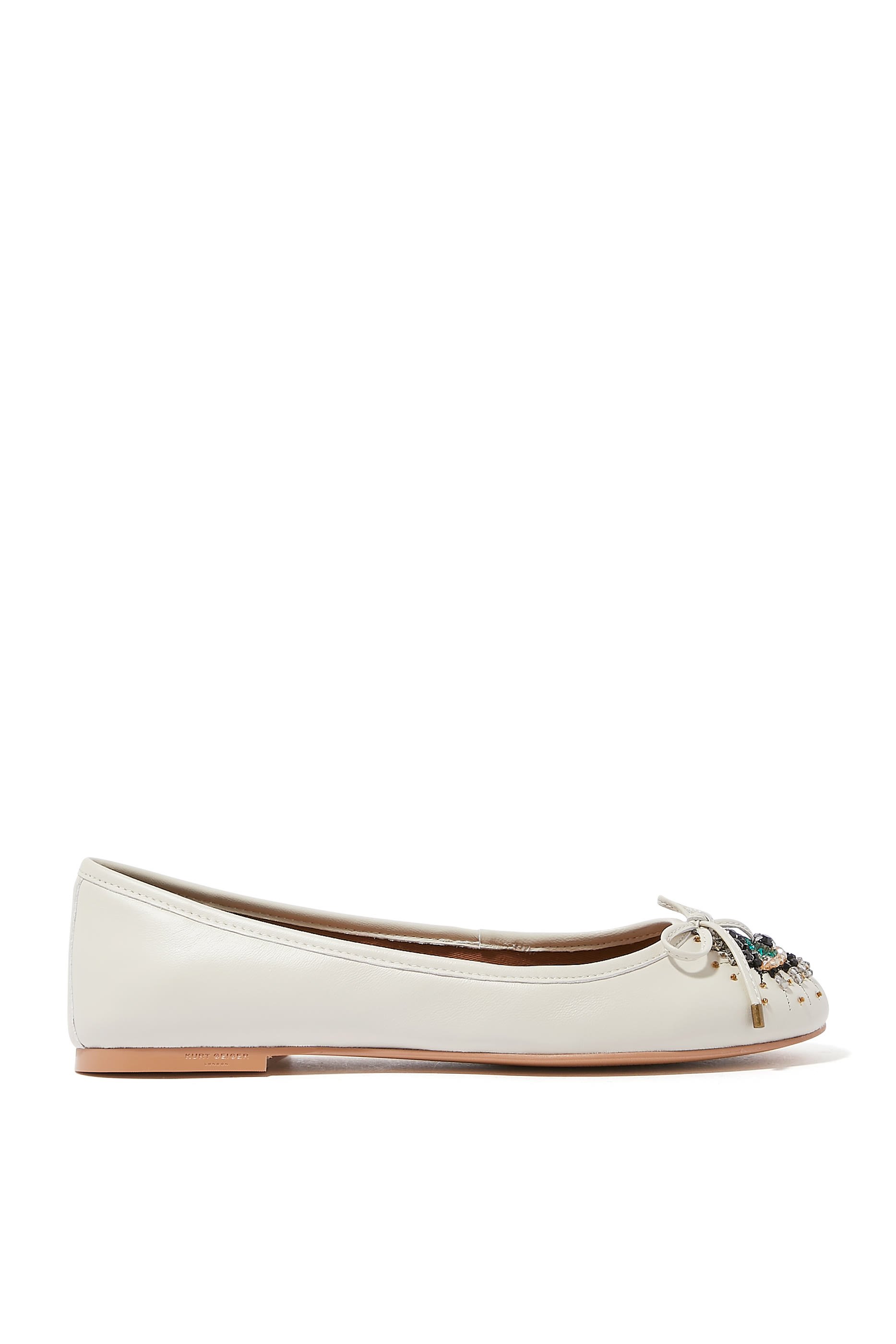 Eye Embellished Ballerina Flats