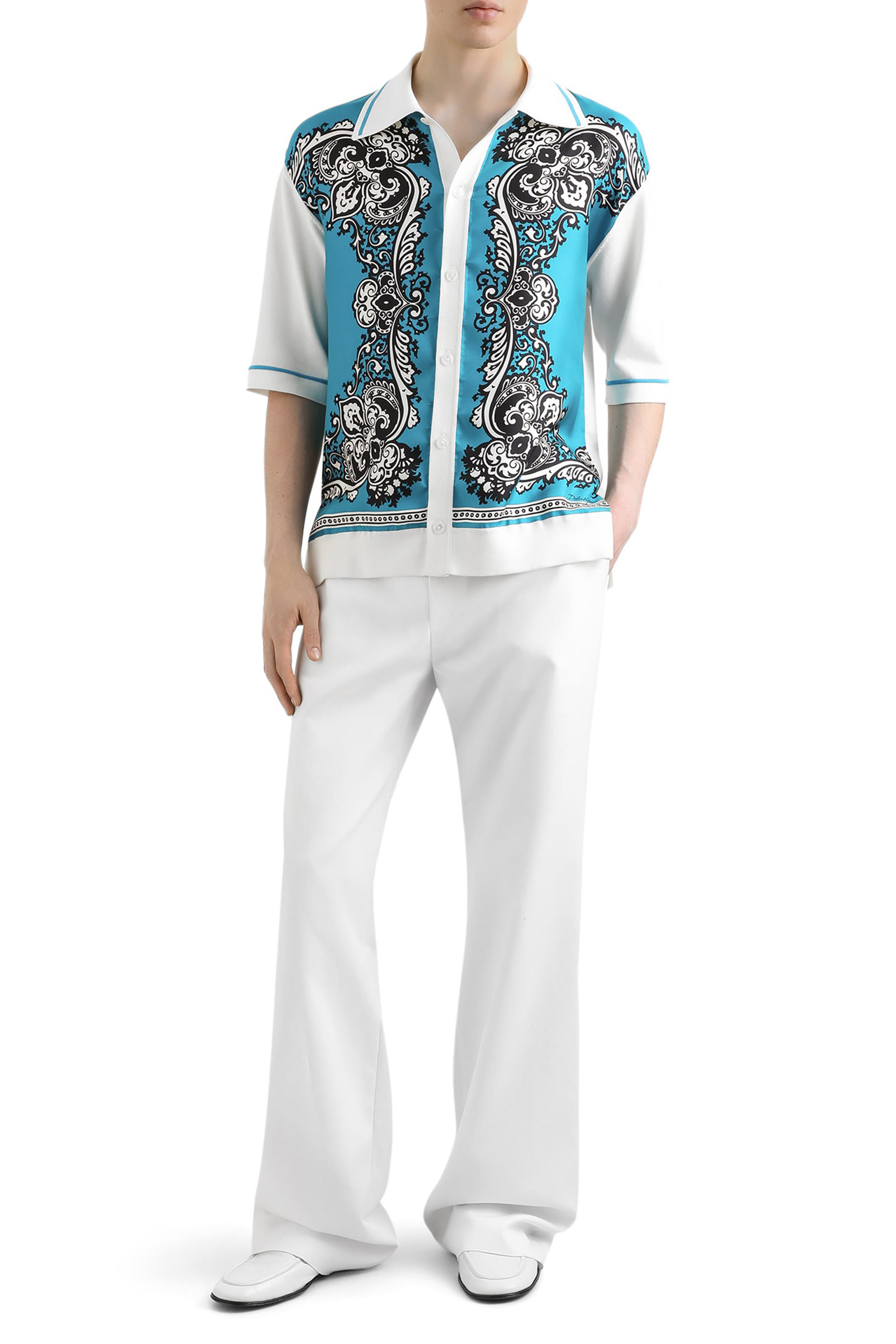 Bandanna Print Silk & Cotton Shirt