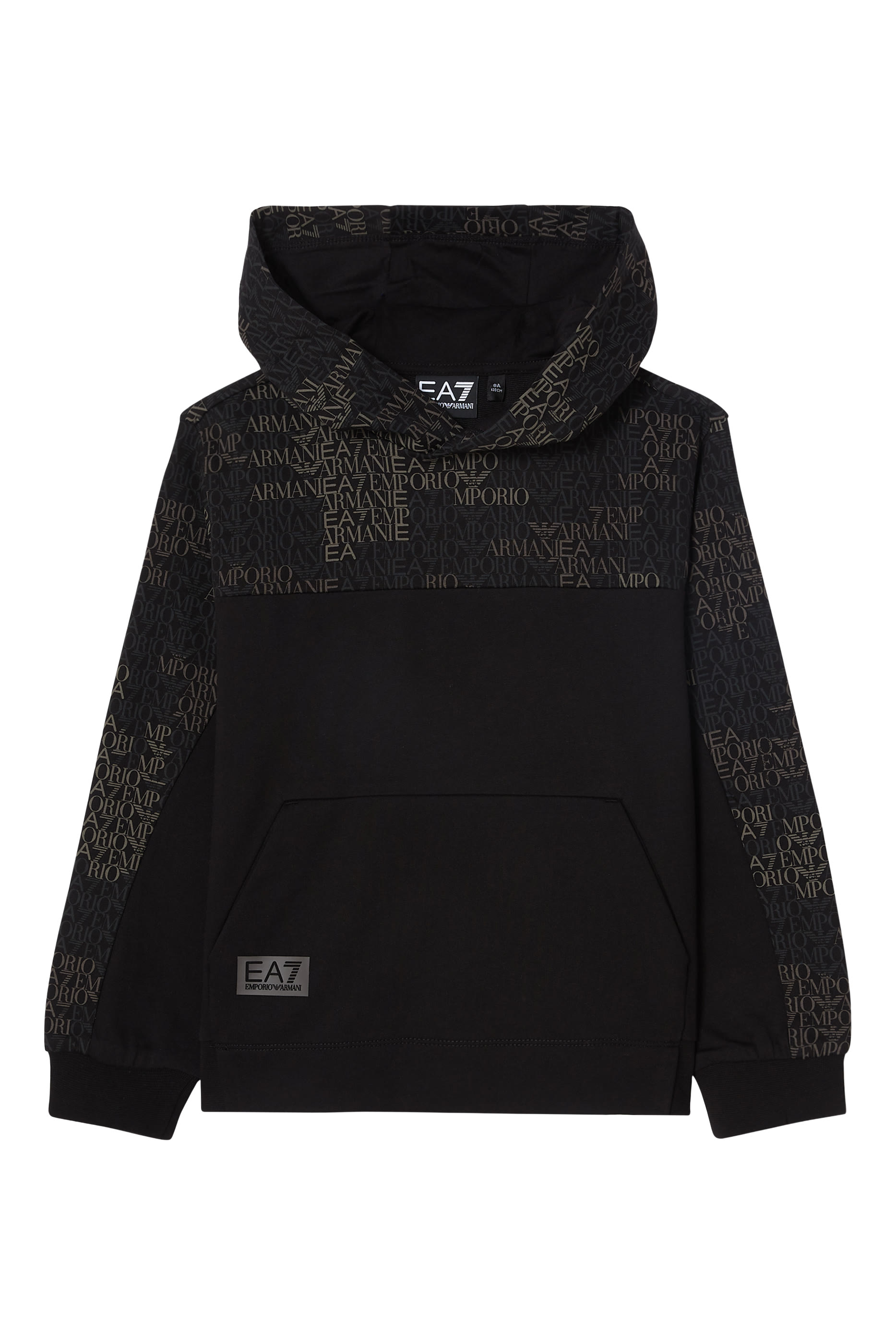 Kids EA7 Logo Hoodie Sweatshirt