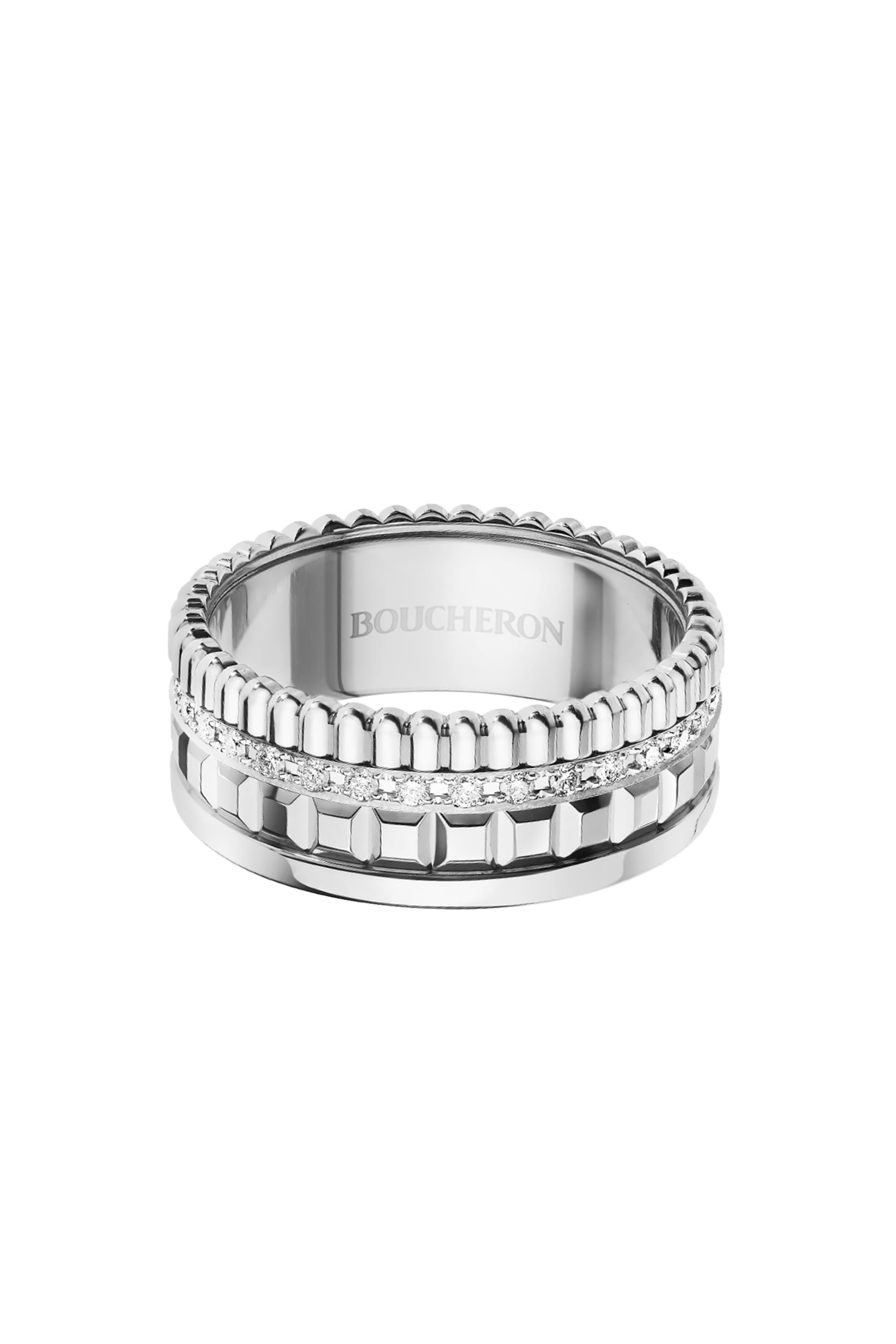 Quatre Radiant Edition Small Ring, 18k White Gold