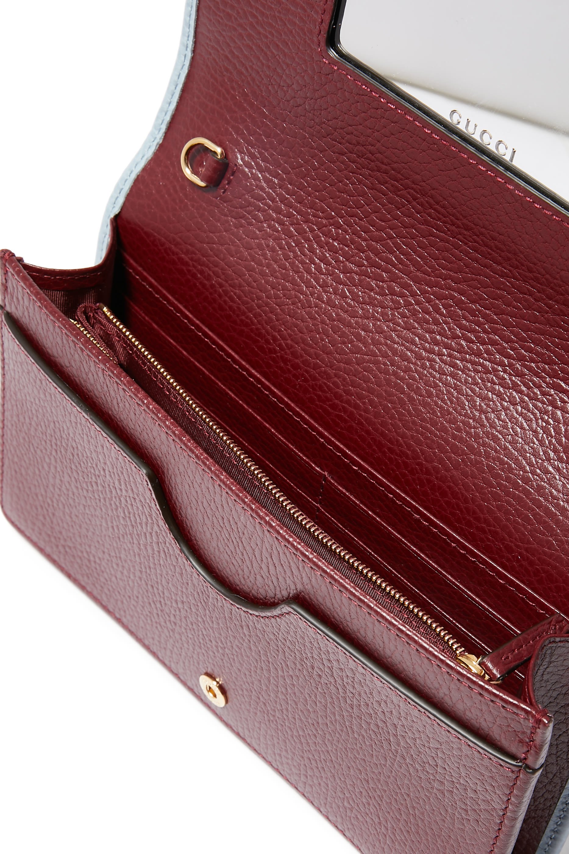 GG Marmont Leather Chain Wallet