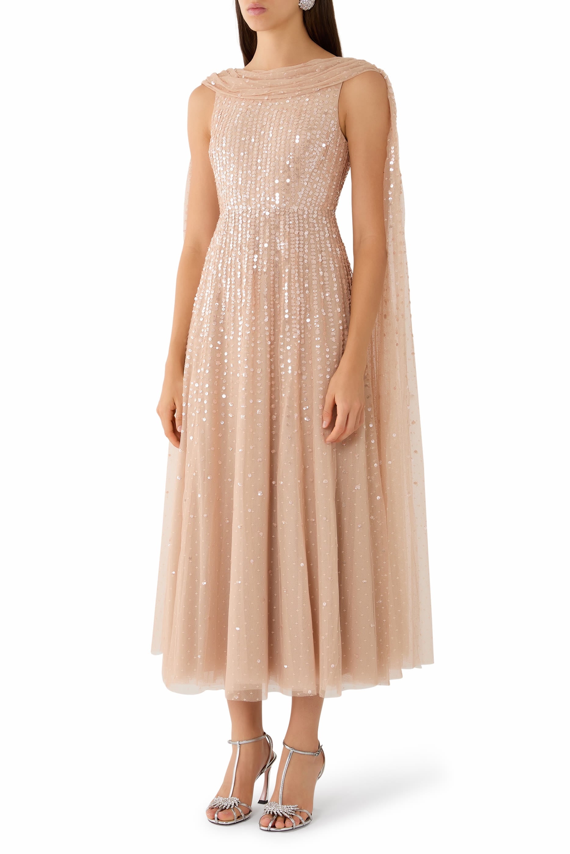  Moonlight Sequin Ankle Gown