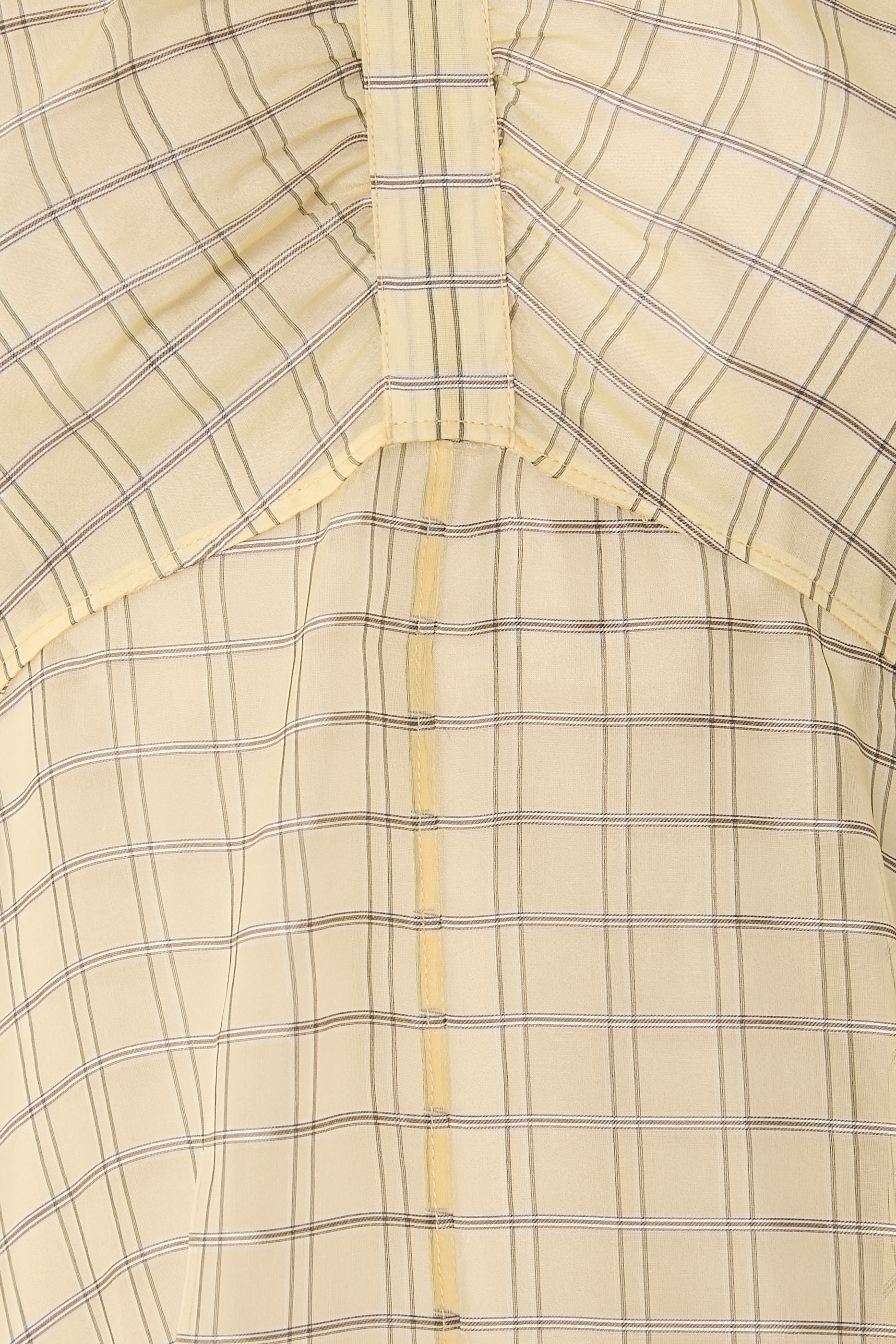 Plaid Organza Flounce Hem Dress