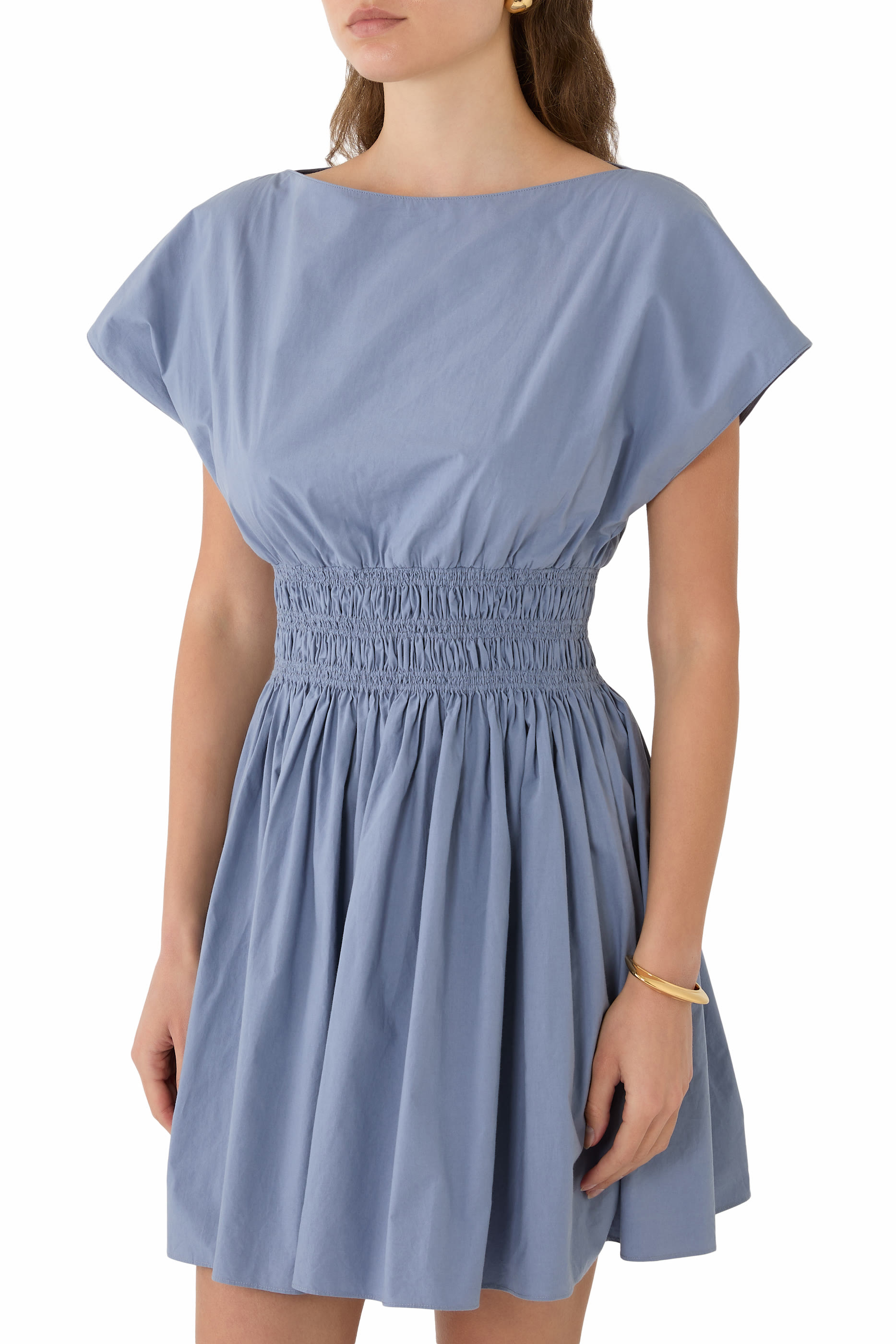 Shirred Waist Mini Dress