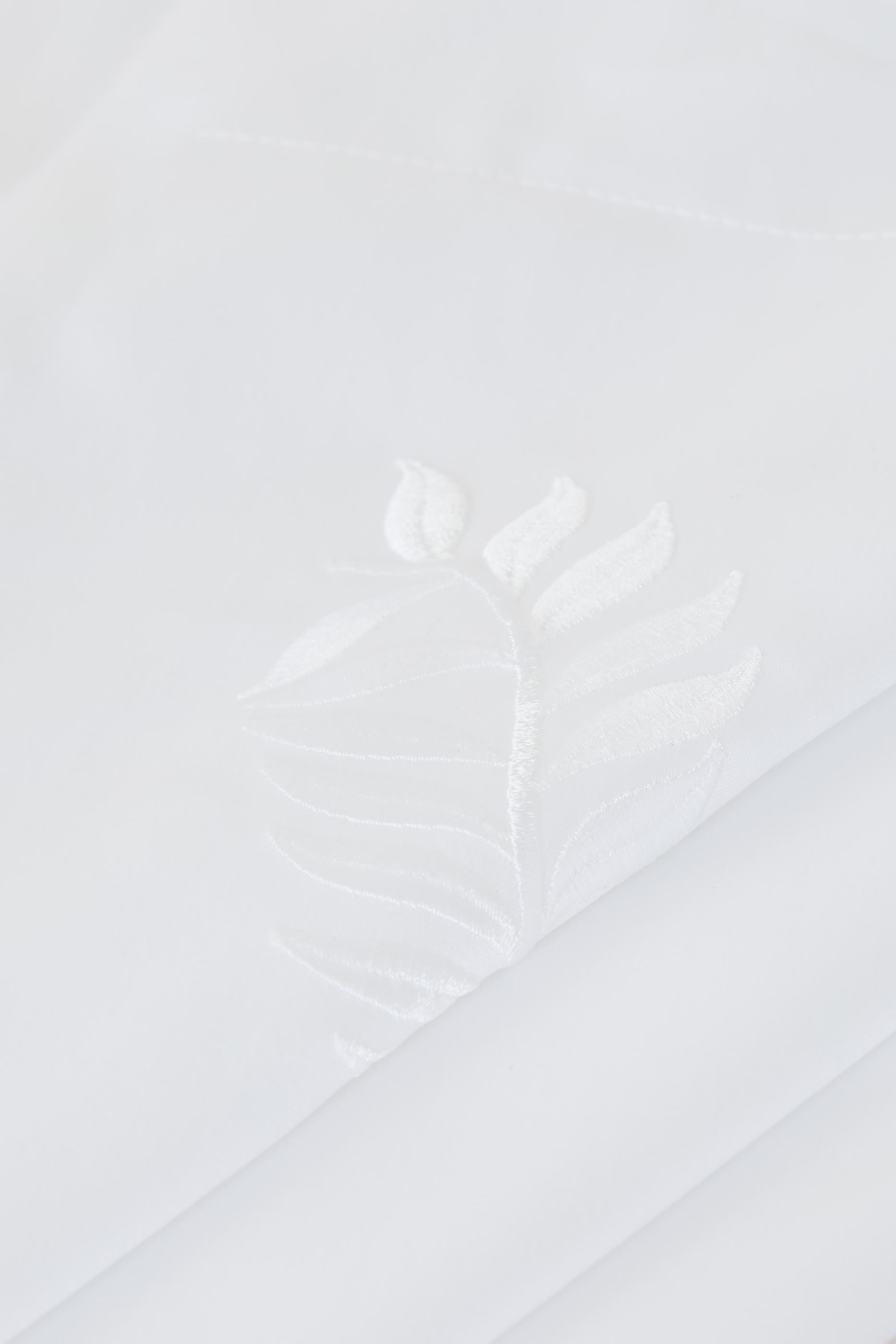 Laurels Embroidery 600TC Sateen Square Pillowcase