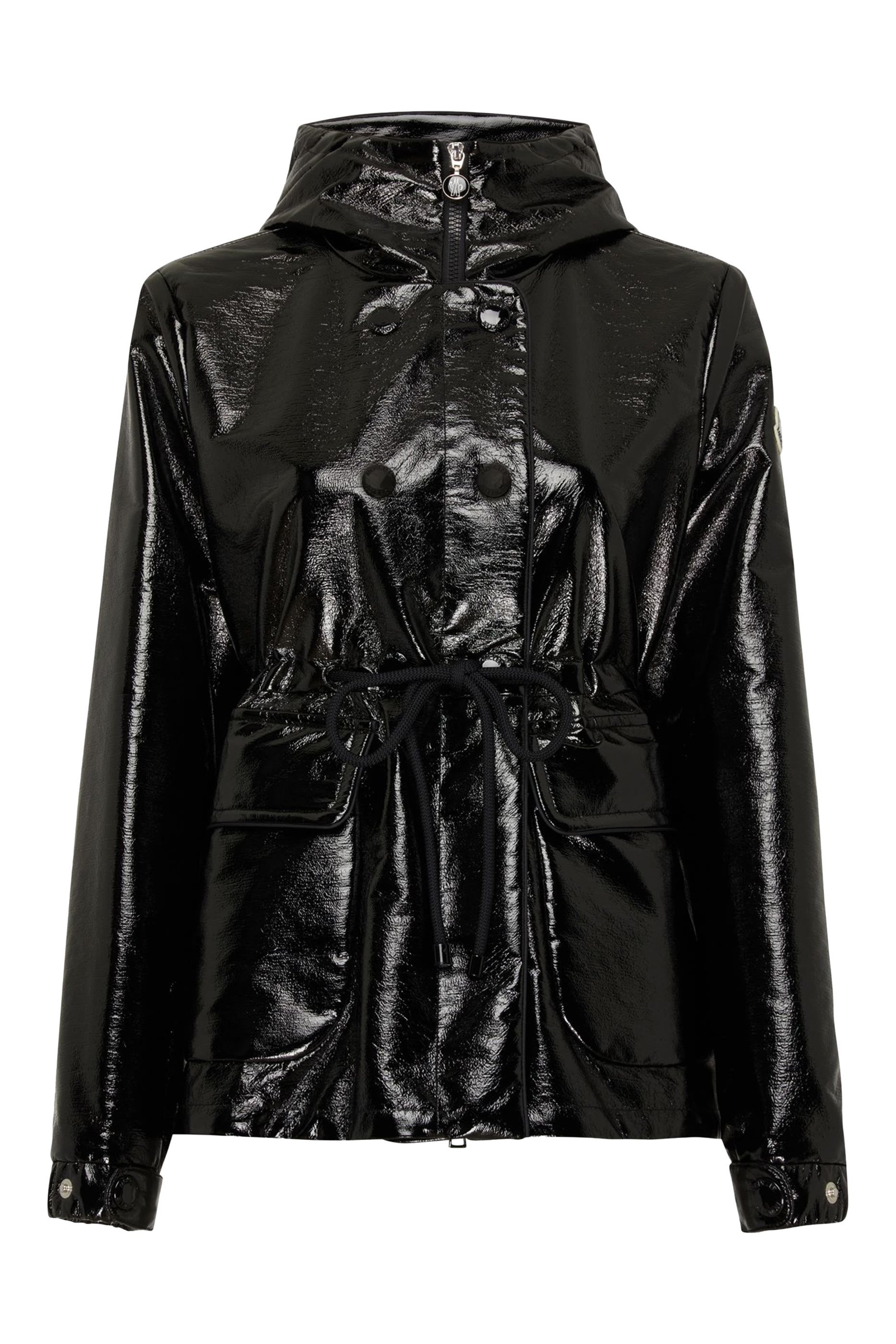 Agnou Faux Patent-Leather Parka