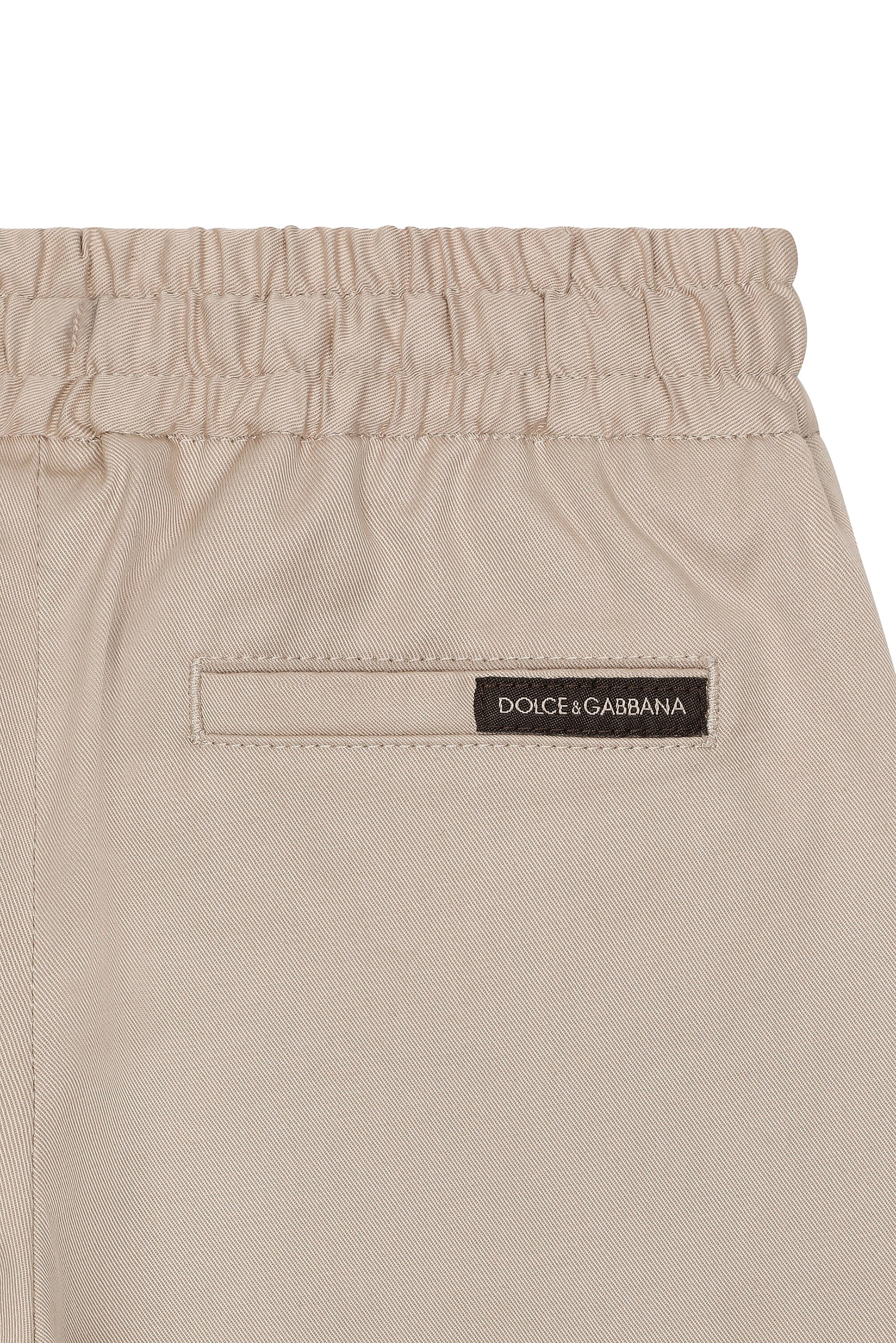Kids Gabardine Shorts with Branded Label