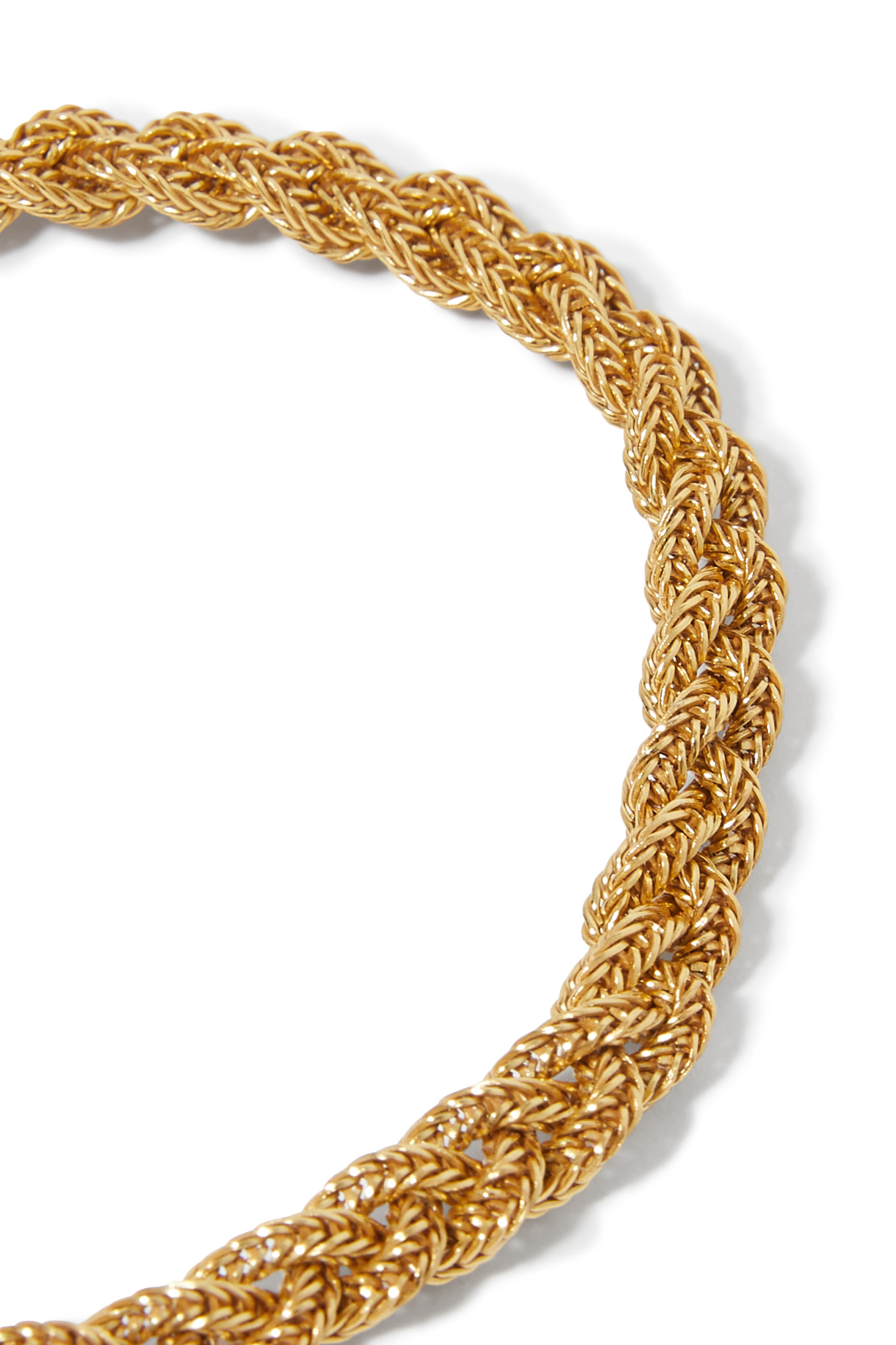 Braided Bracelet, 24k Gold Plated Brass