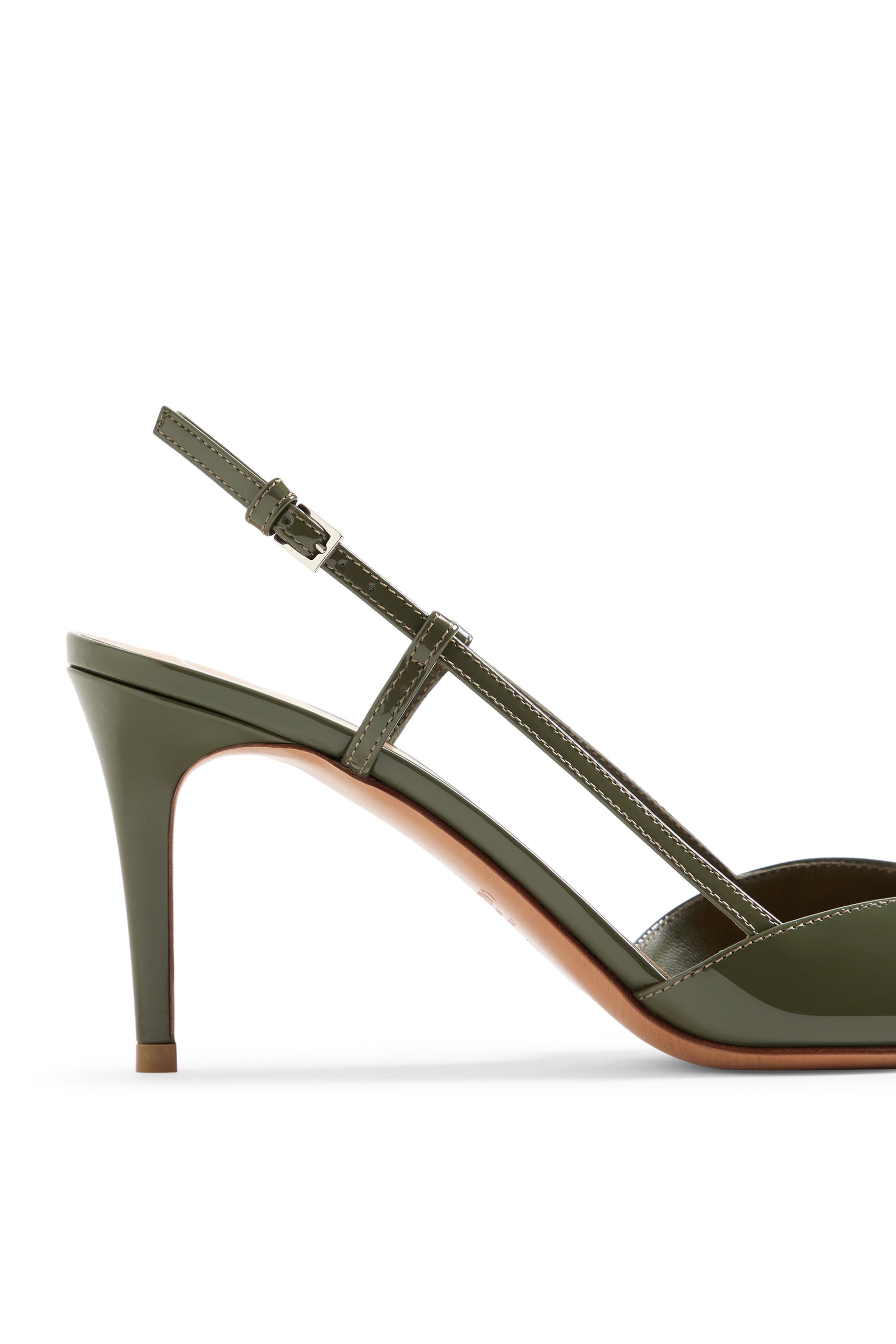  VLogo Signature 80 Patent Leather Slingback Pumps 