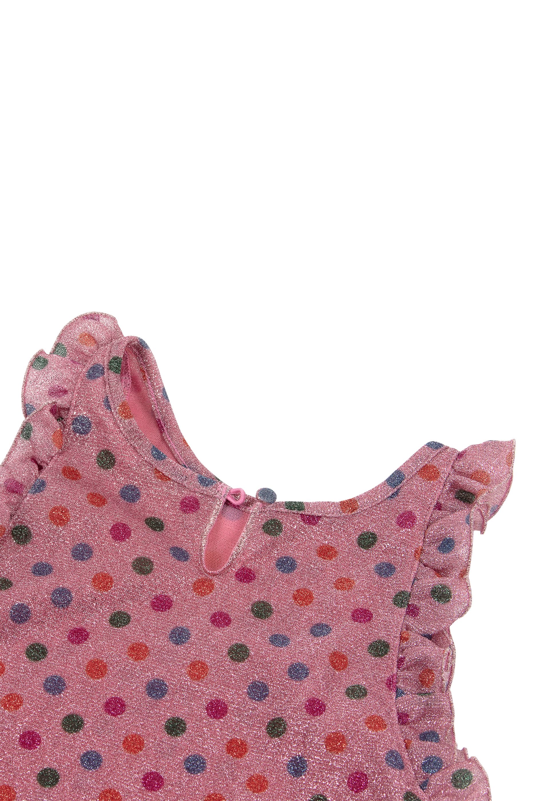 Kids Lumi&eacute;re Rainbow Polka Dot Ruffle Dress