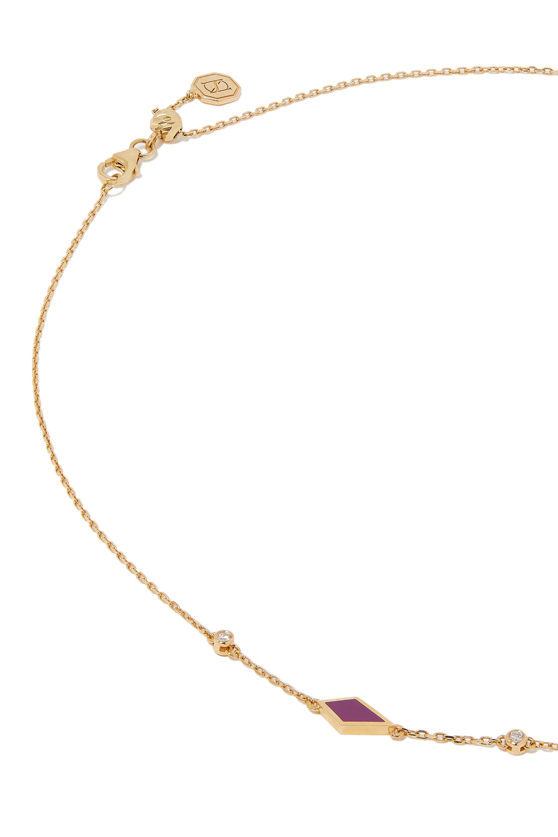 Mosaic Choker Necklace, 18k Yellow Gold & Diamonds
