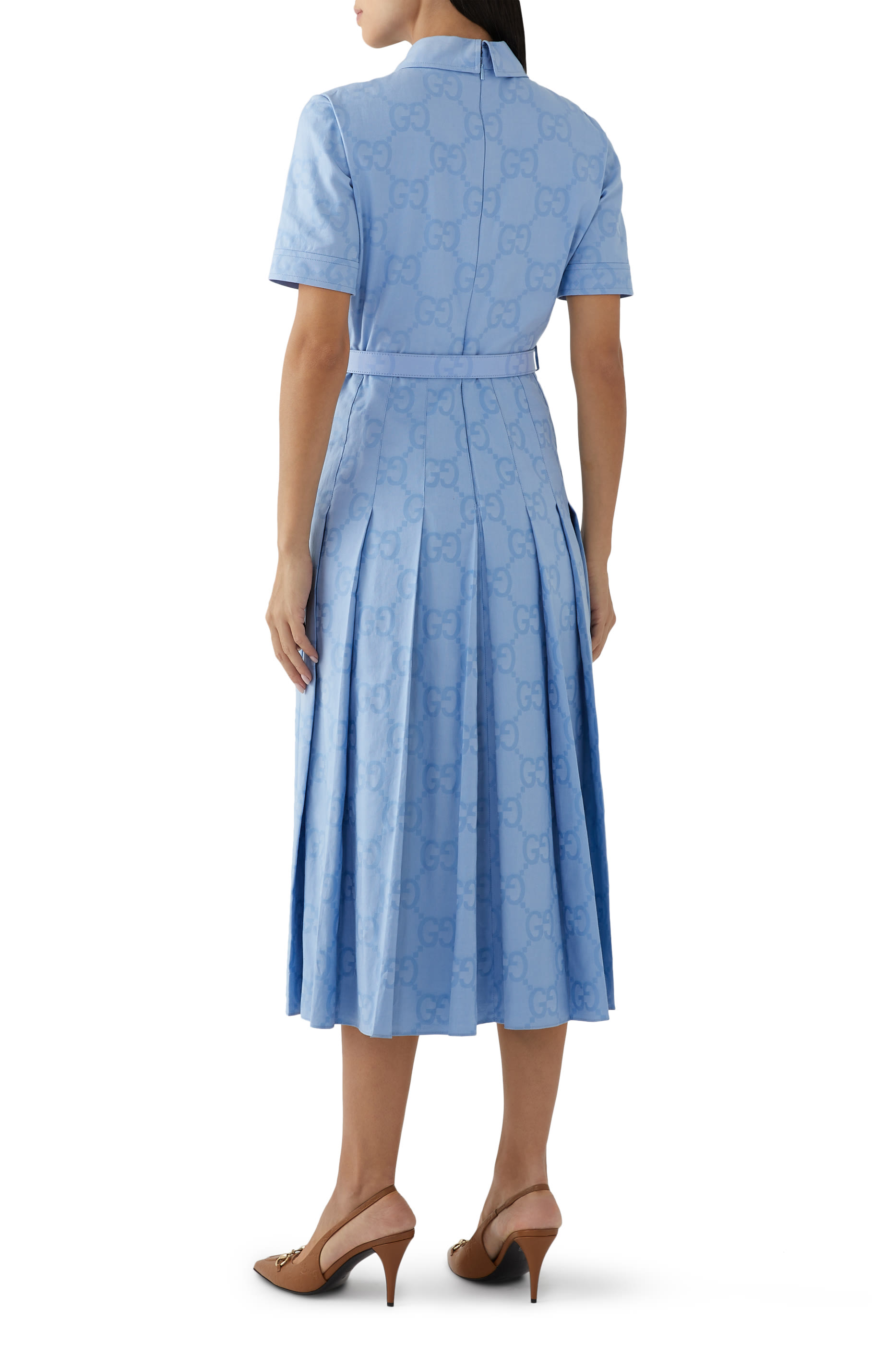 Cotton Poplin Midi Dress
