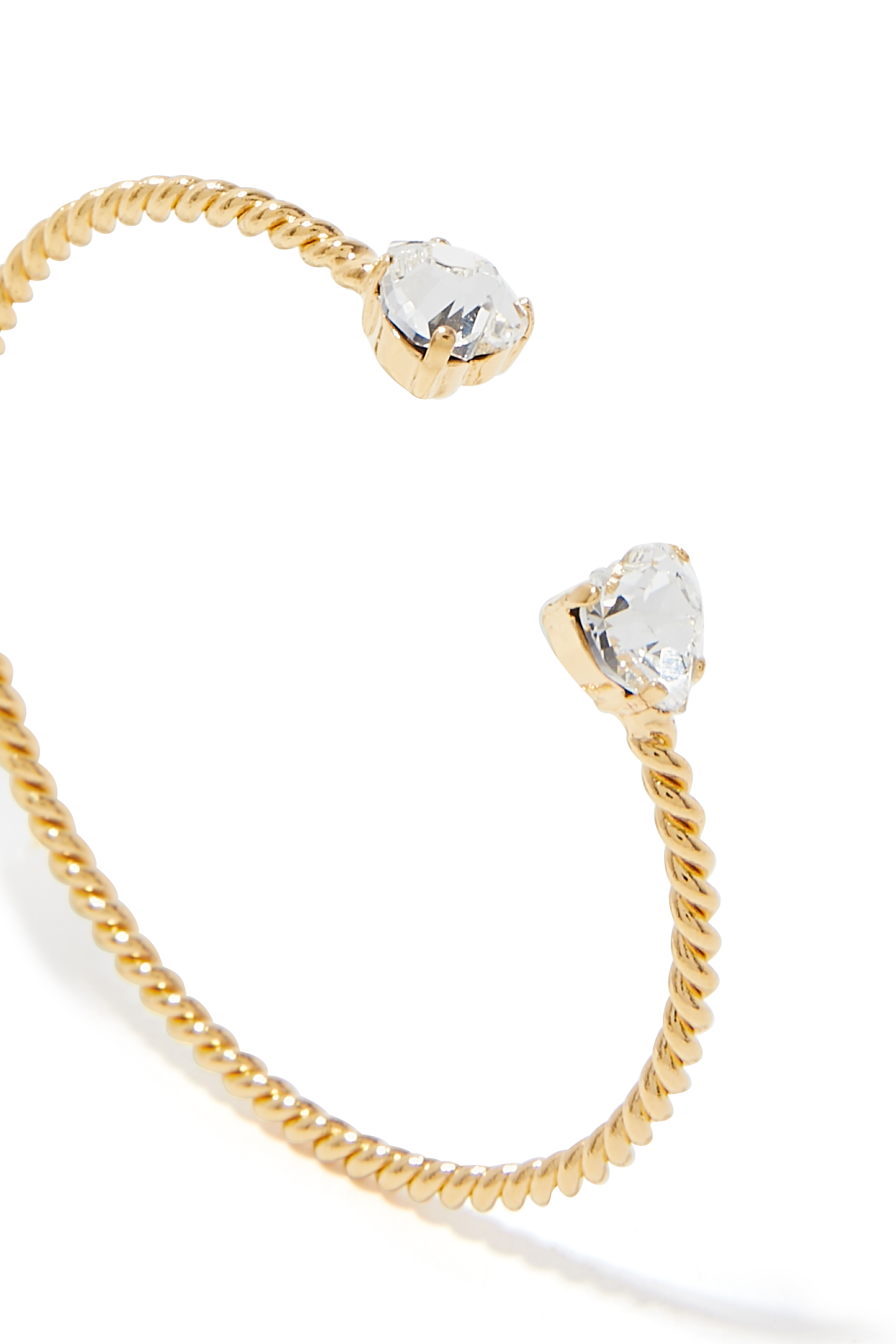 Valentina Heart Bracelet, 18k Gold-Plated Brass & Crystals