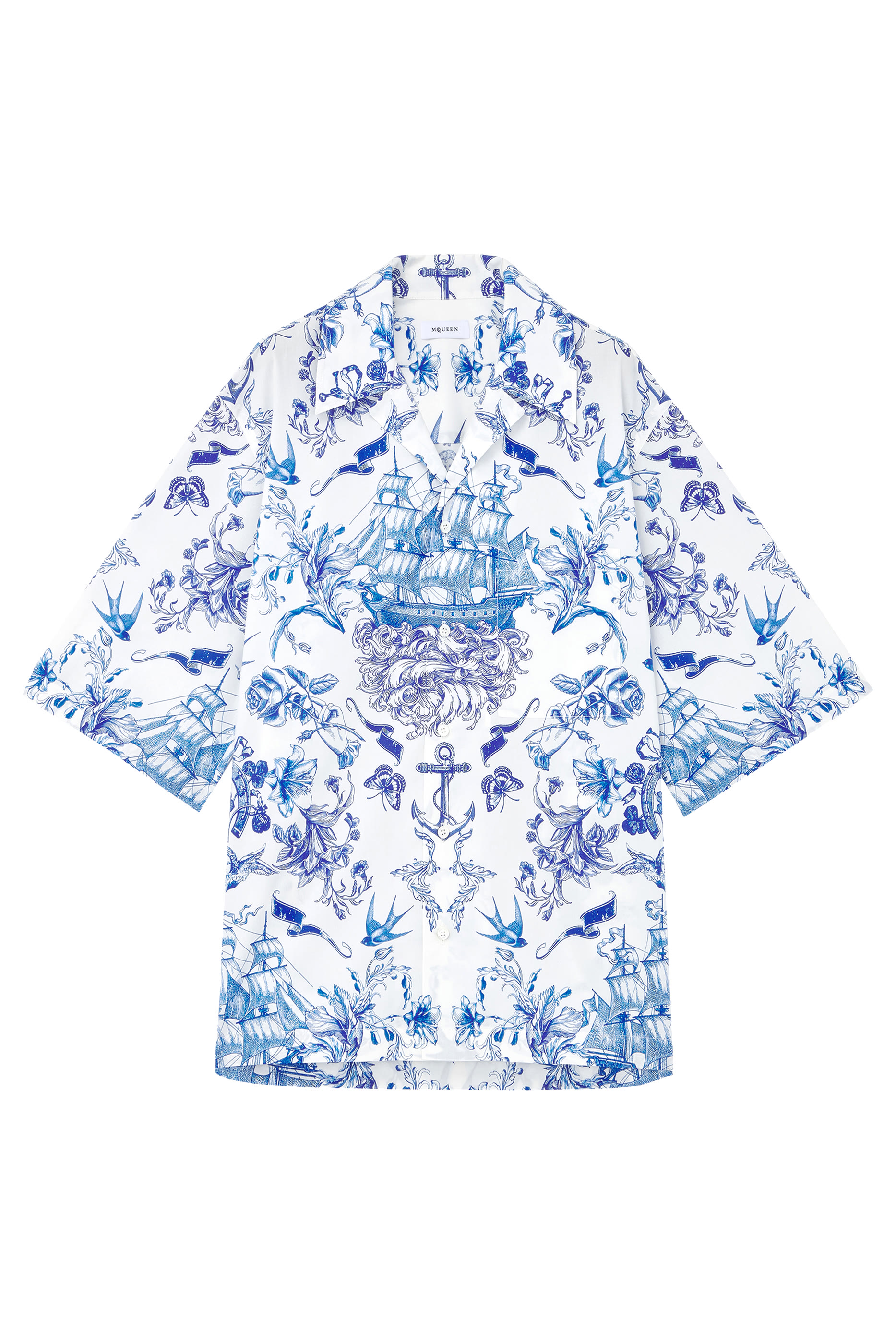 Printed Boxy Hawaiian Shirt