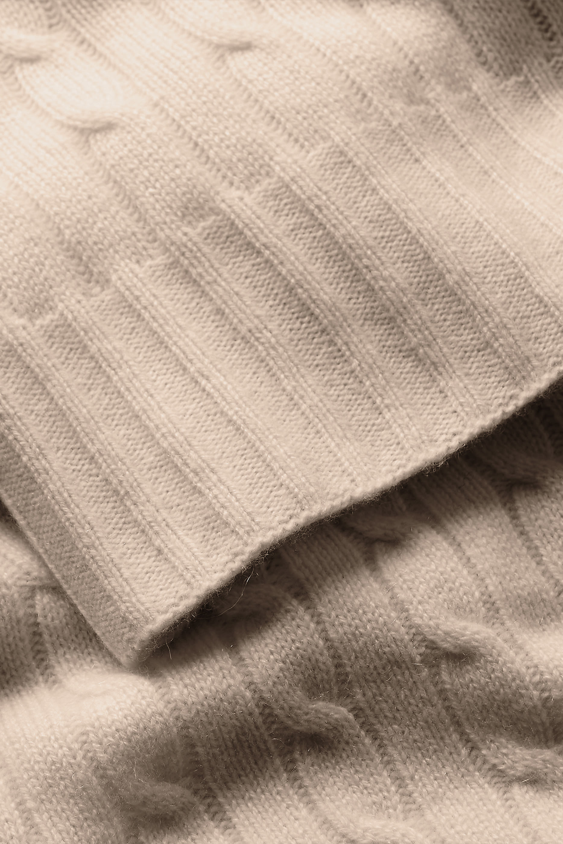 Cable Cashmere Throw Blanket