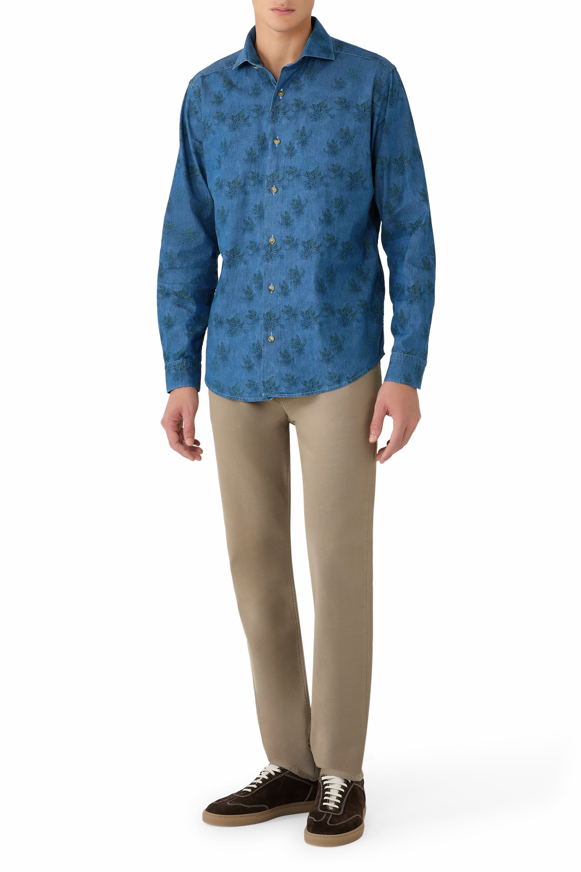 Floral Print Denim Shirt