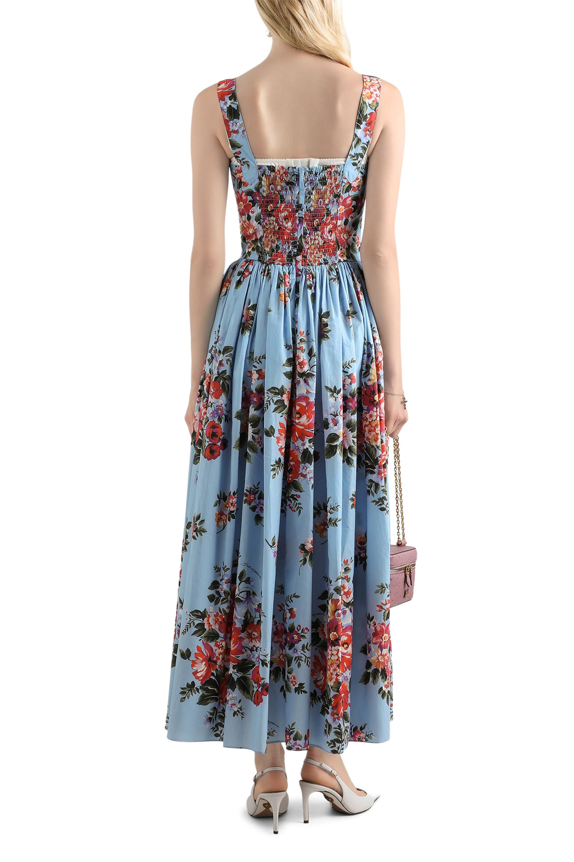 Flower Bouquet-Print Dress