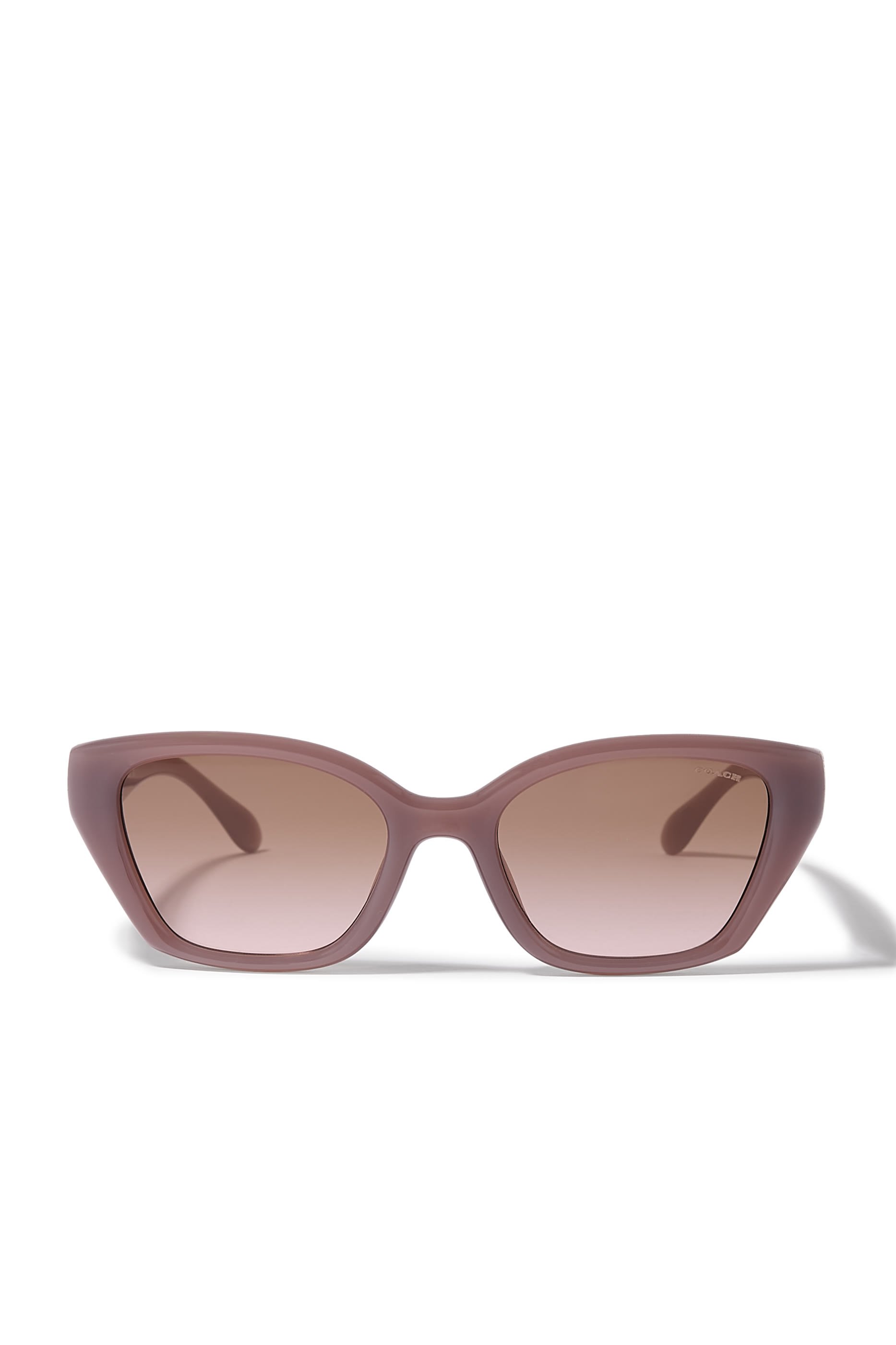 Irreg Frame Sculpted C Logo Temple Sunglasses