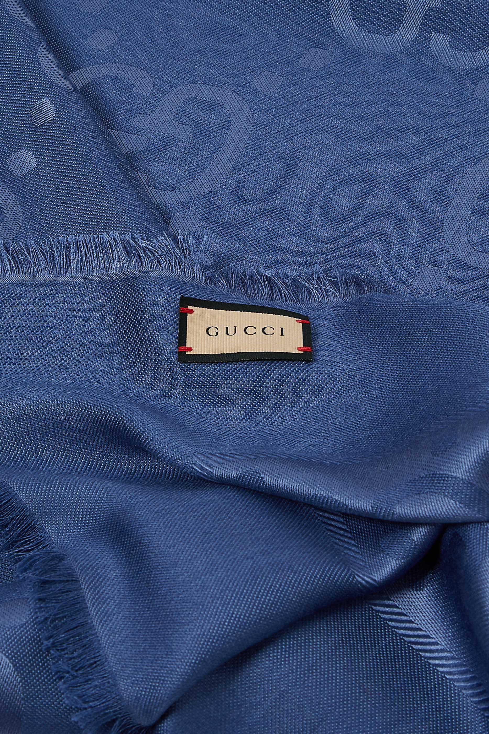 GG Monogram Silk Wool Shawl