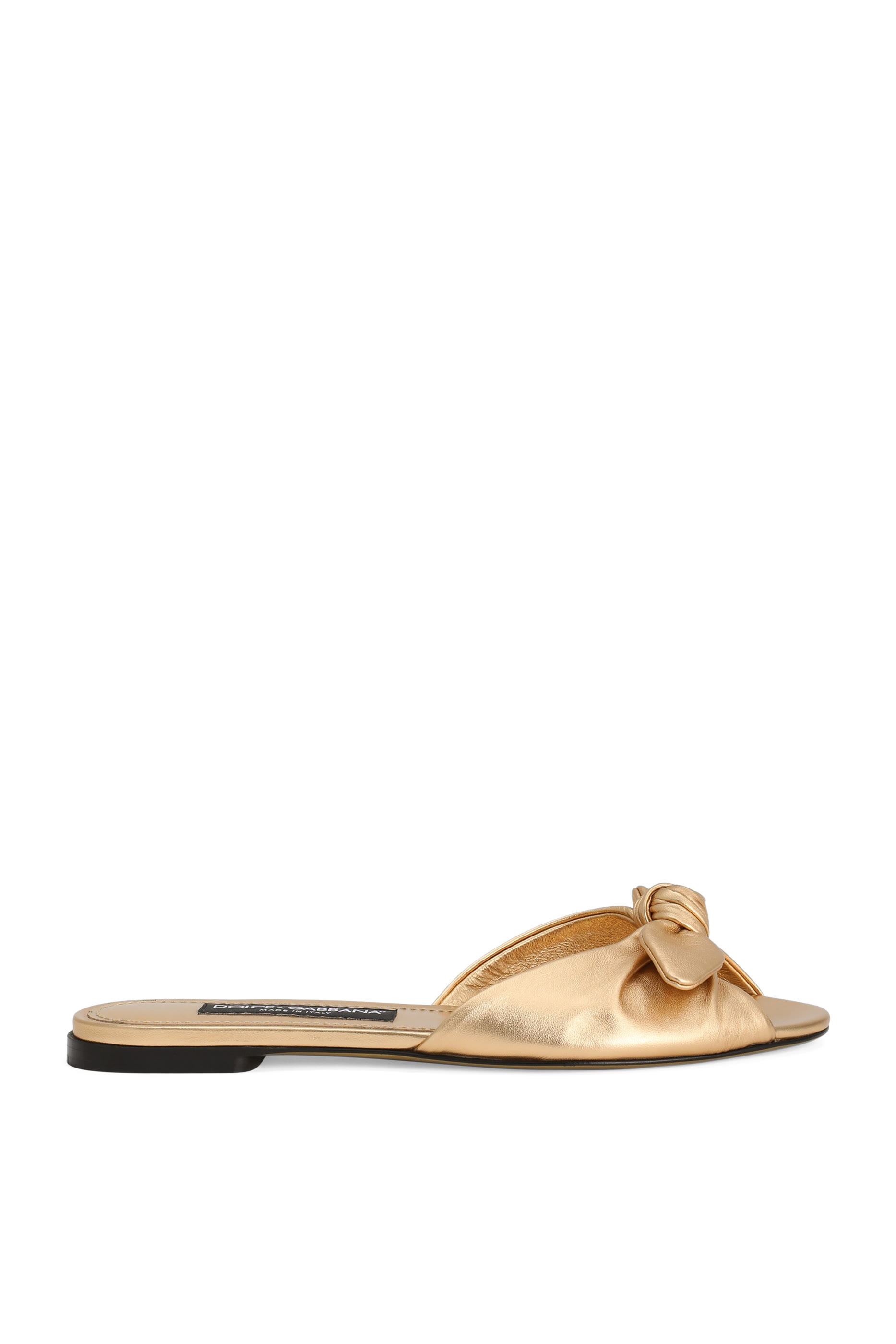 Bow-Detail Leather Sandals