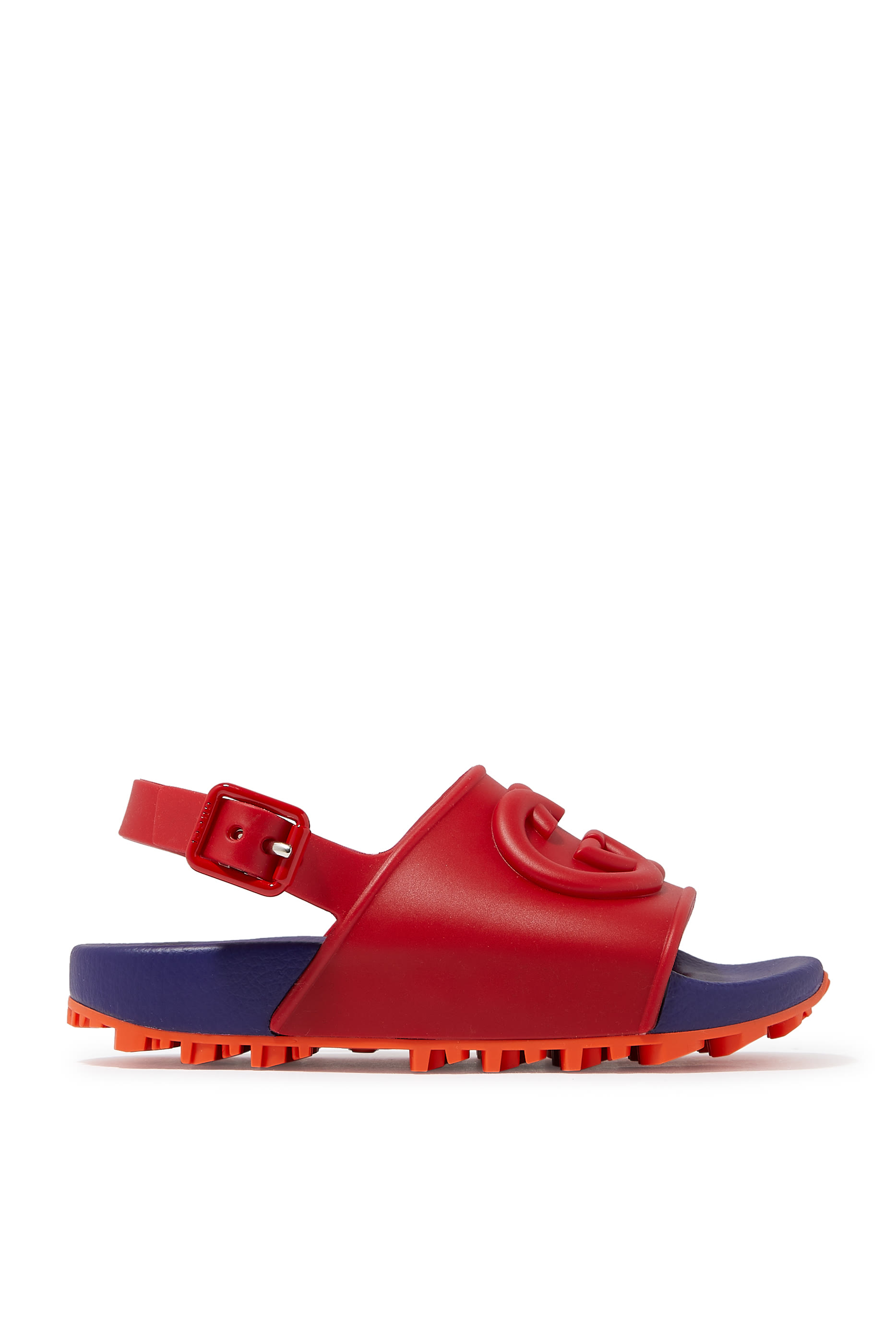 Kids Interlocking G Rubber Sandals