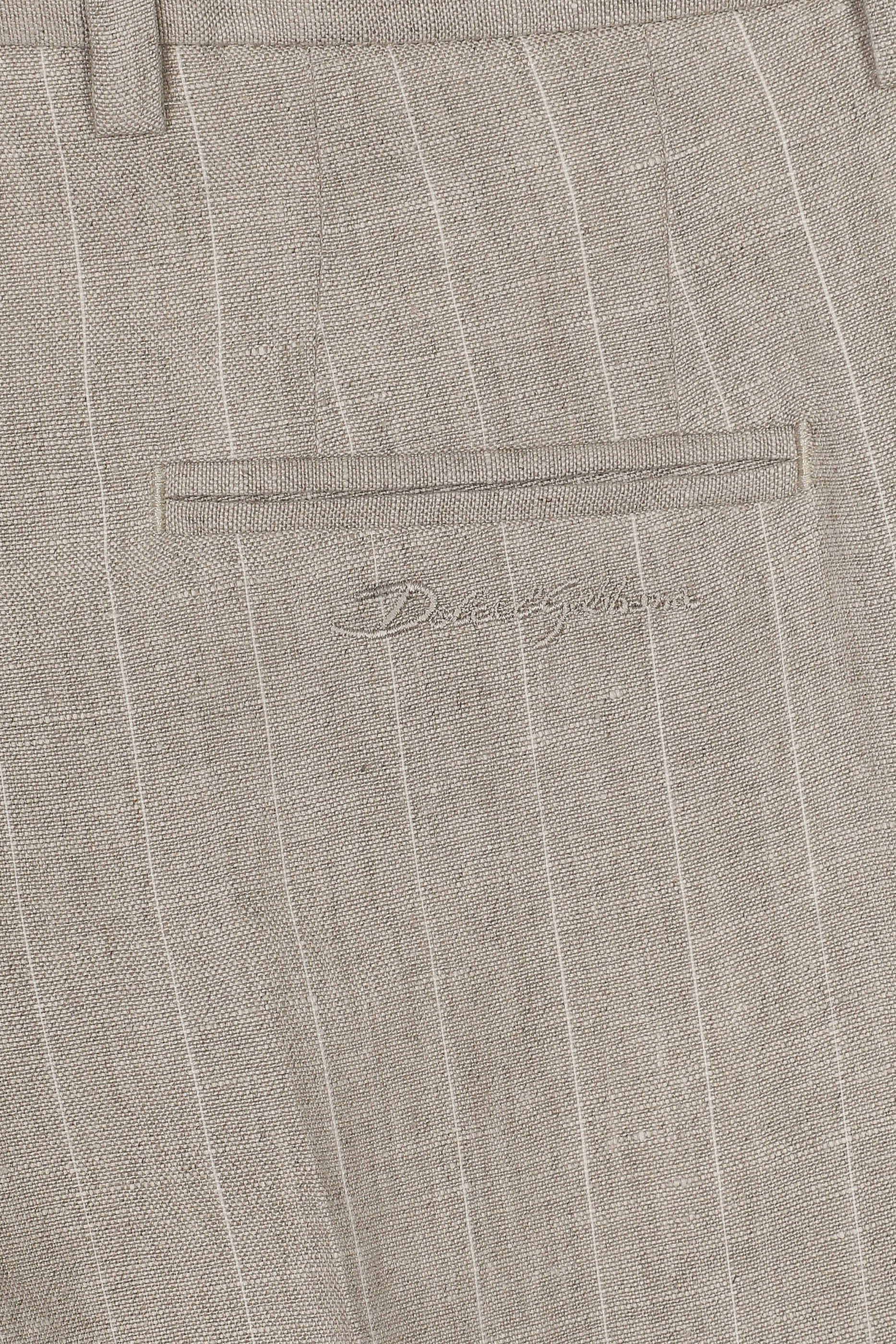 Kids Classic Pinstripe Linen Pants