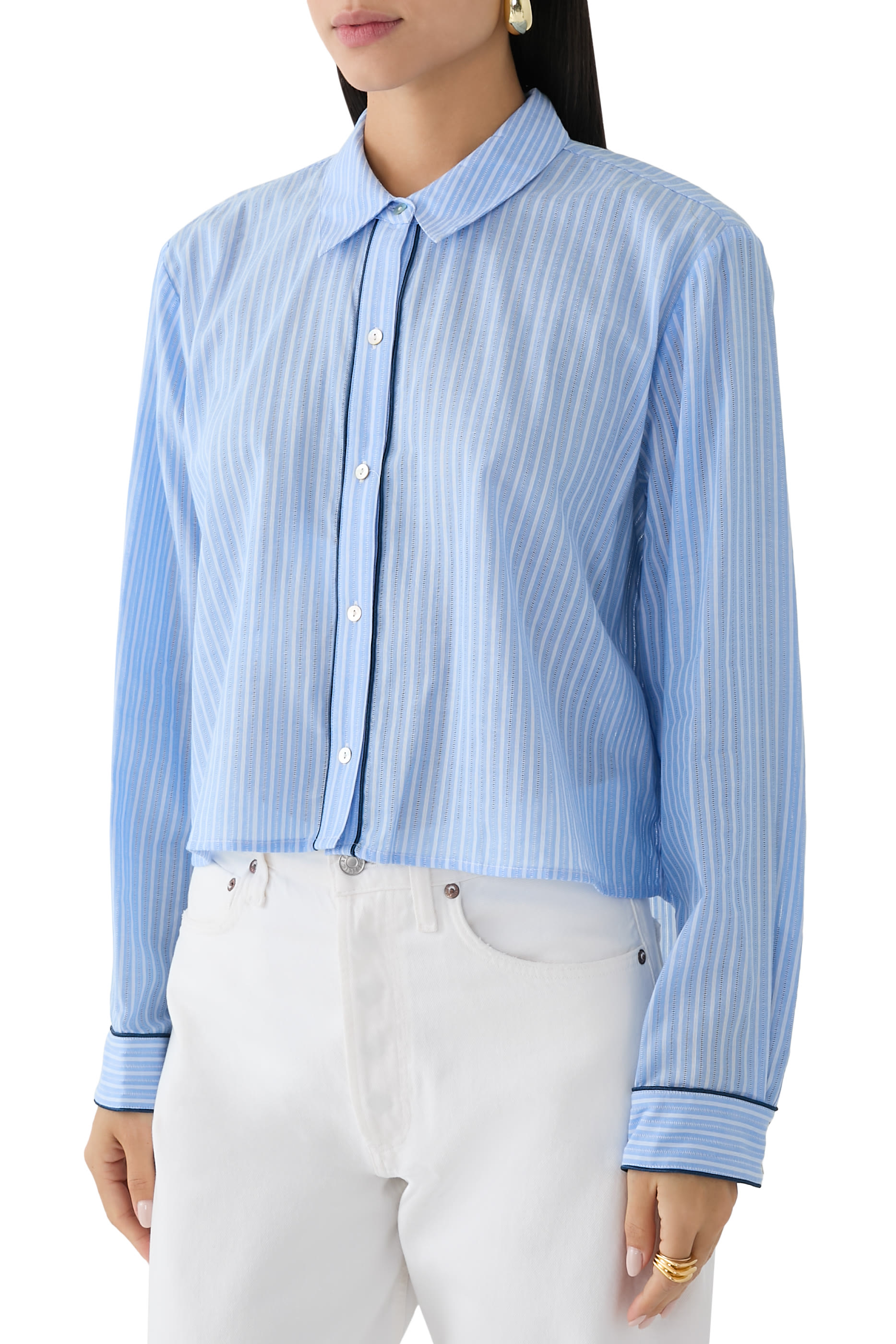  Cosette Cropped Poplin Shirt 