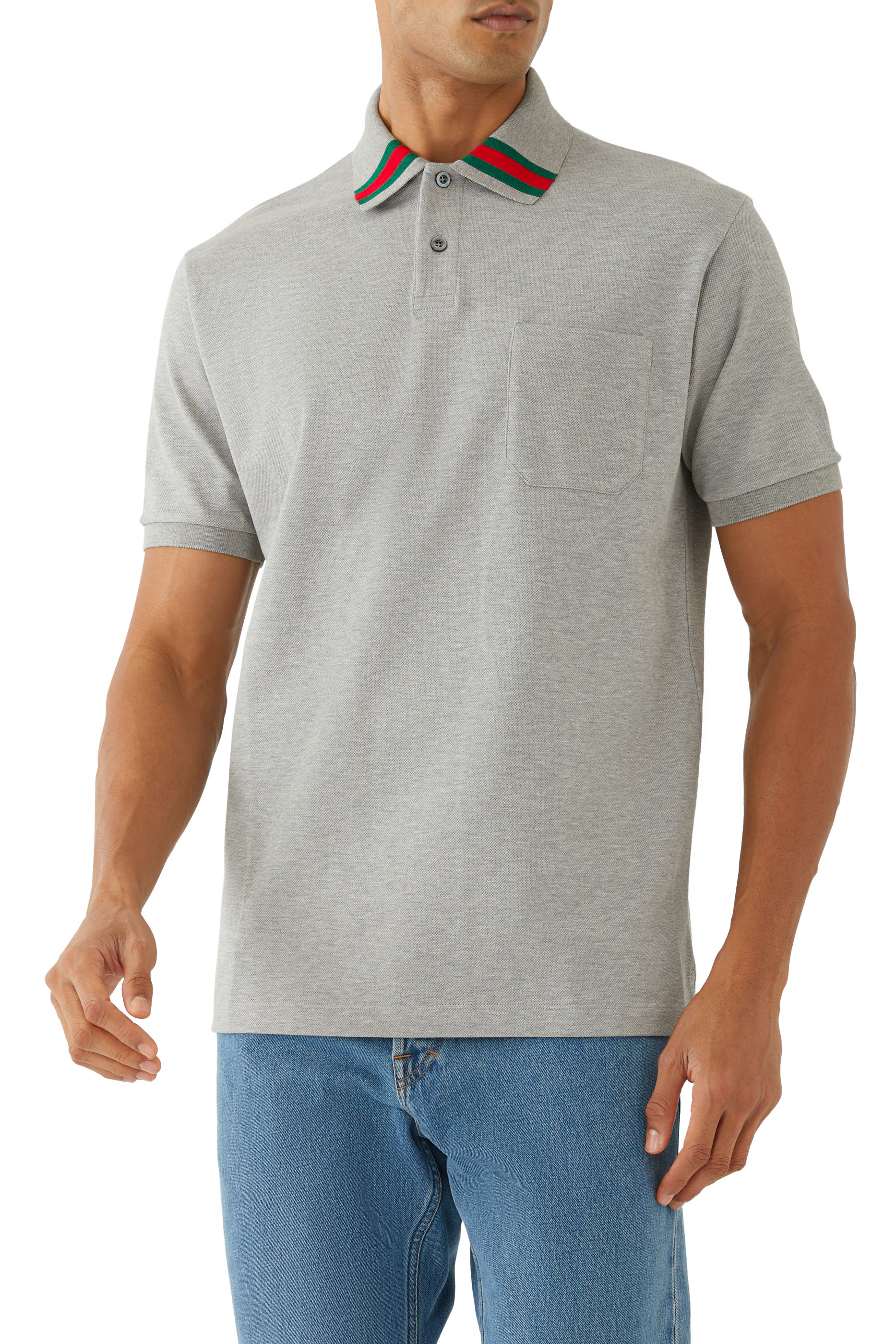 Cotton Polo Shirt with Web