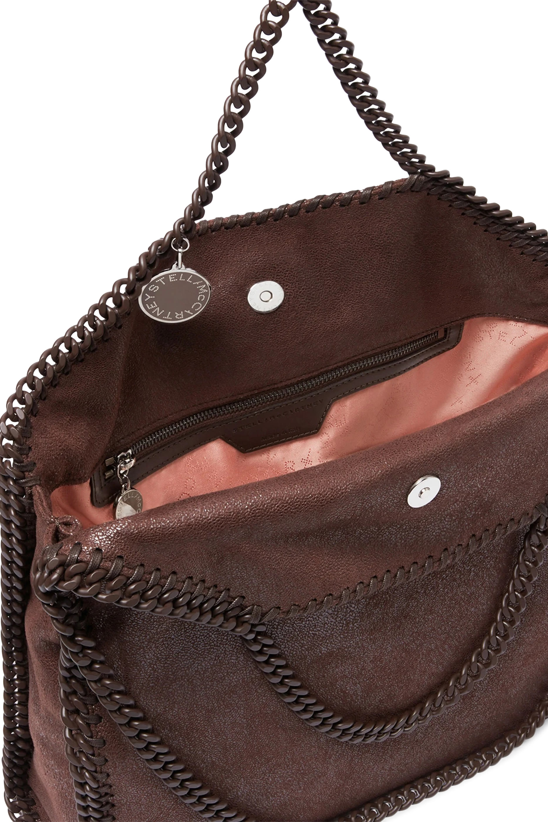 Falabella Fold-Over Enamel Tote Bag