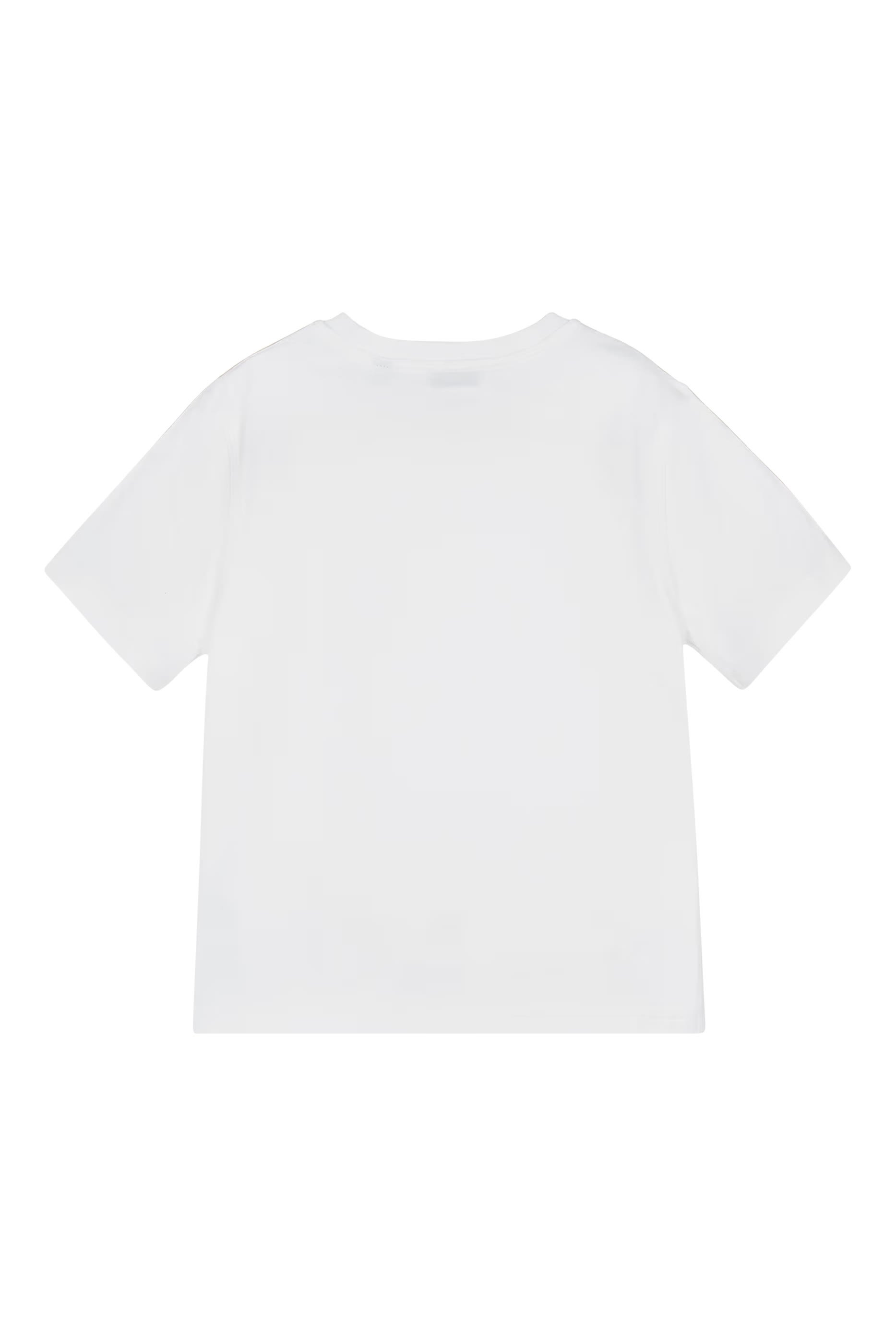 Kids Check Trim Cotton T-Shirt 