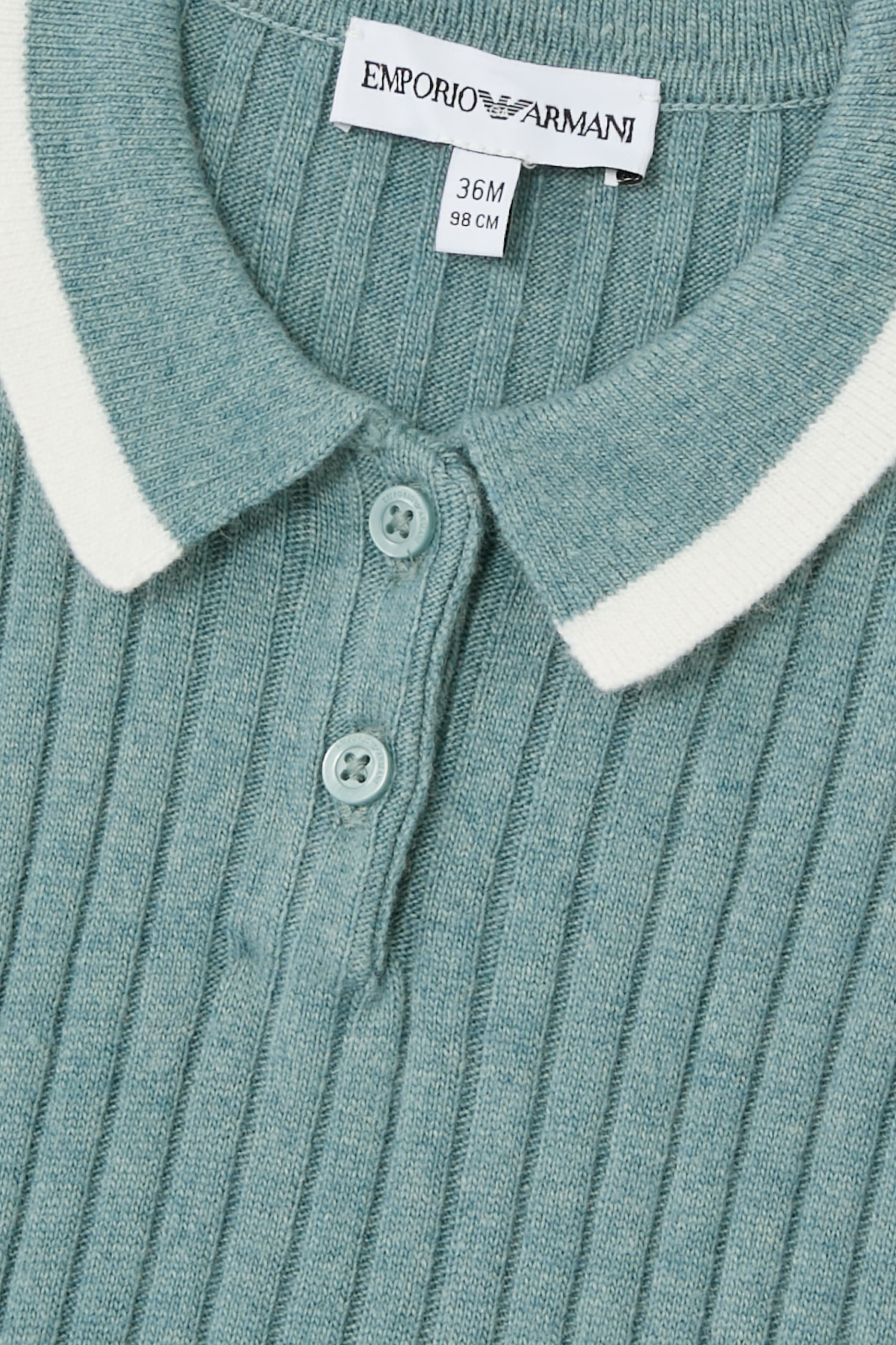 Kids Wool-Blend Knit Dress with Polo-Shirt Collar