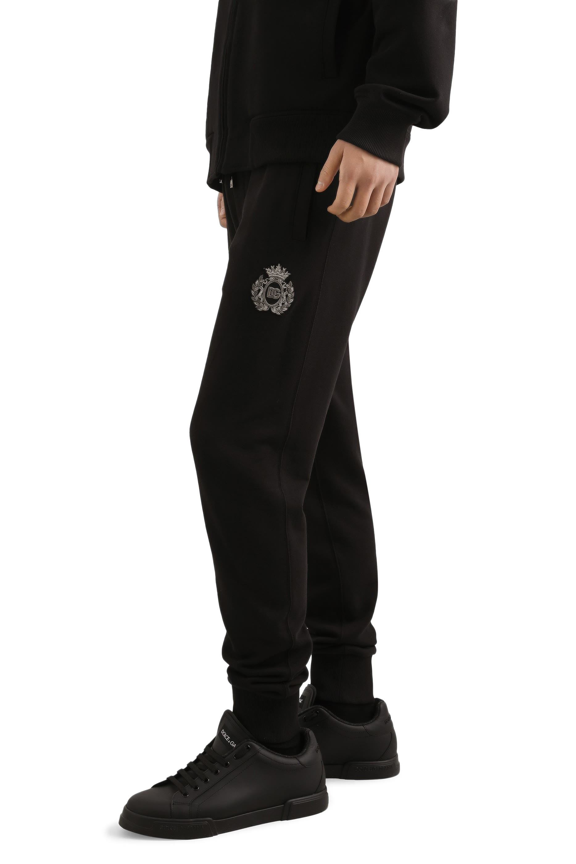 Heraldic Patch Jersey Trousers