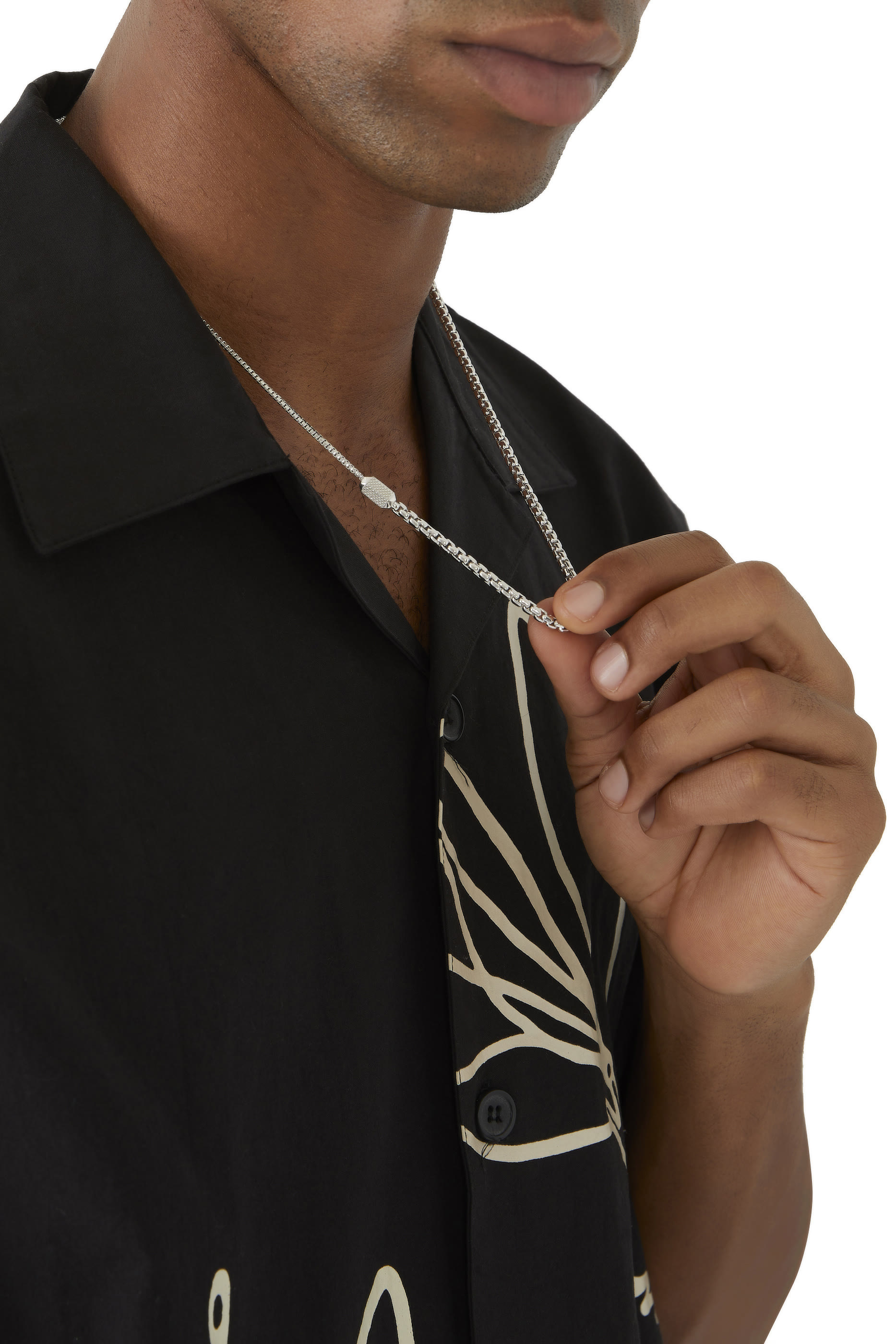 Signature Hexade Box Chain, Sterling Silver