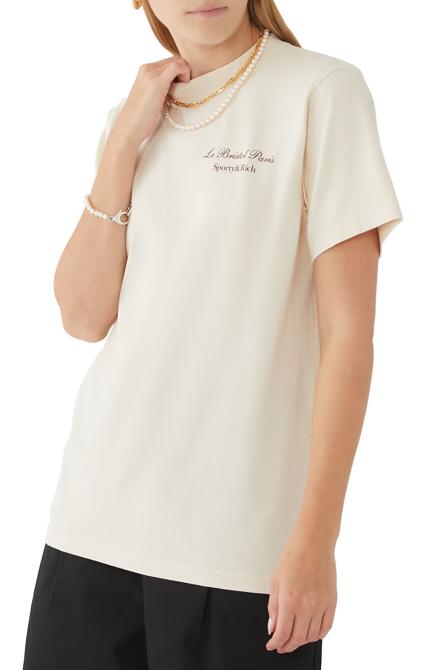 Sporty & Rich x Le Bristol Paris Faubourg Cotton T-Shirt