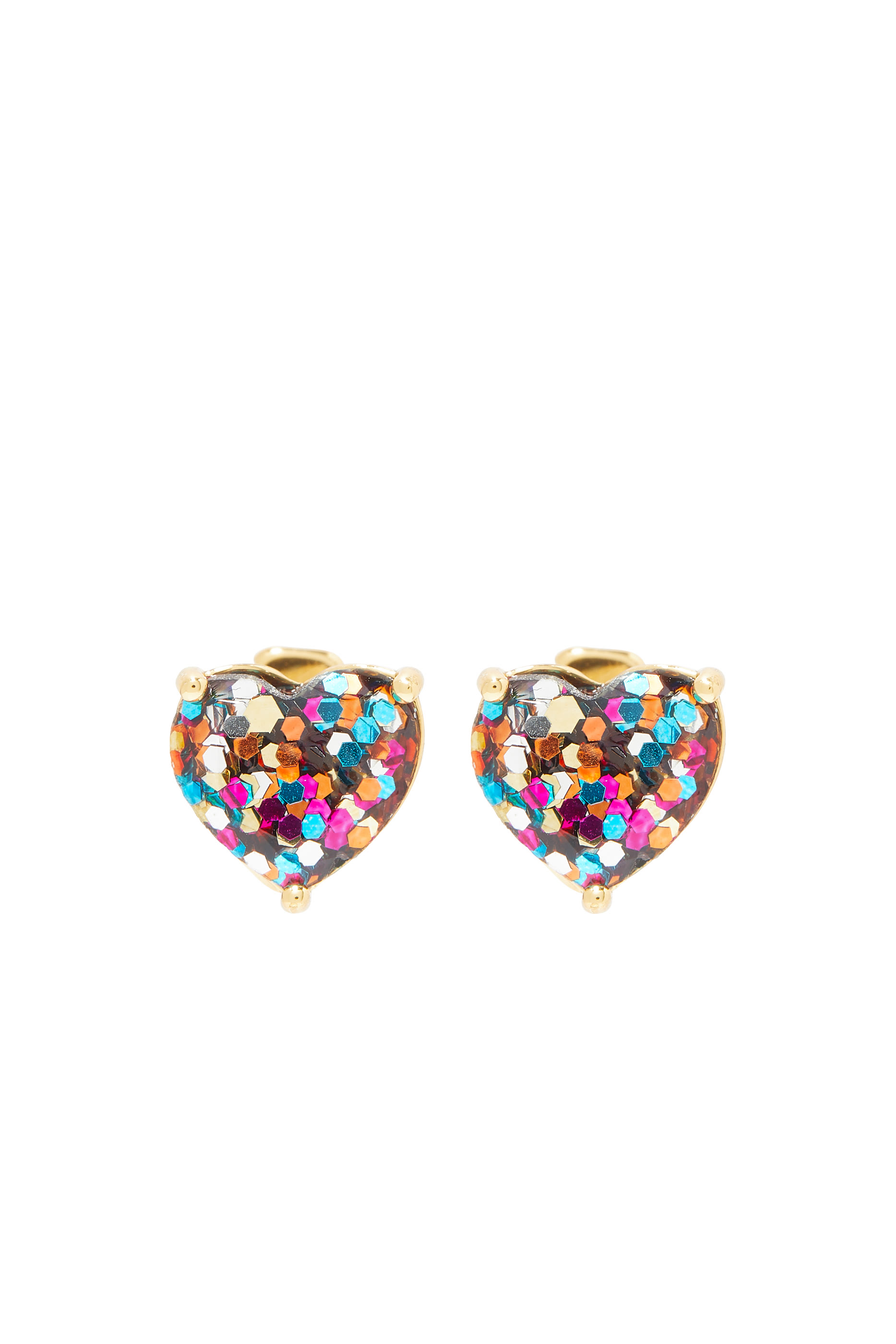 My Love Glitter Heart Studs