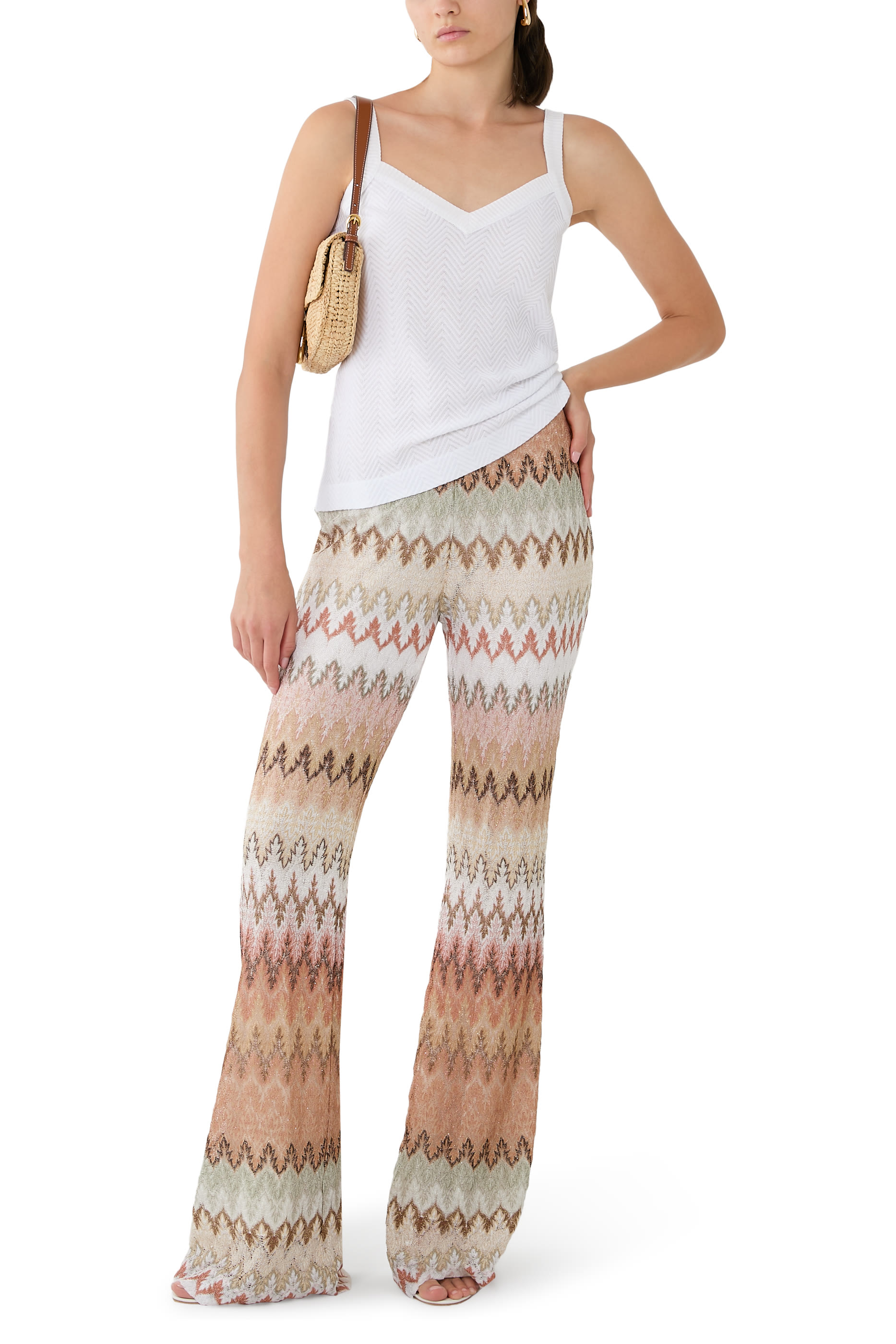 Sleeveless Zigzag Knit Top