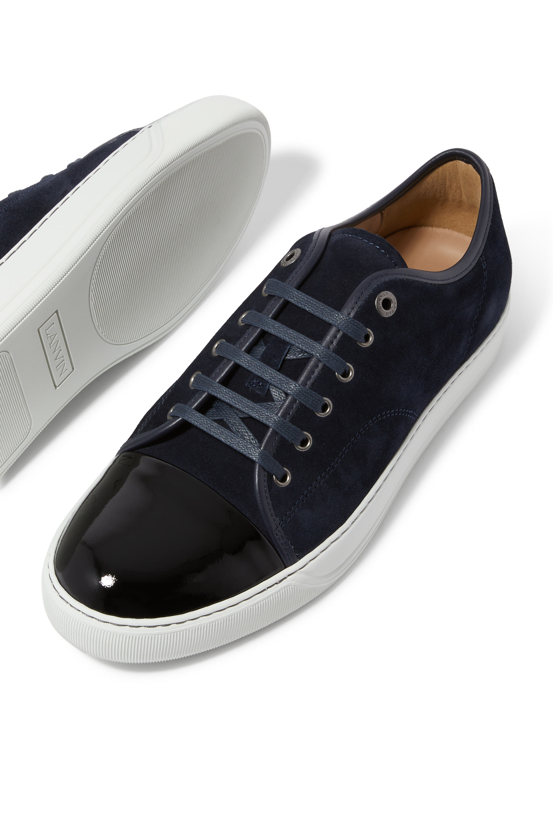 DBB1 Suede and Patent Leather Sneakers