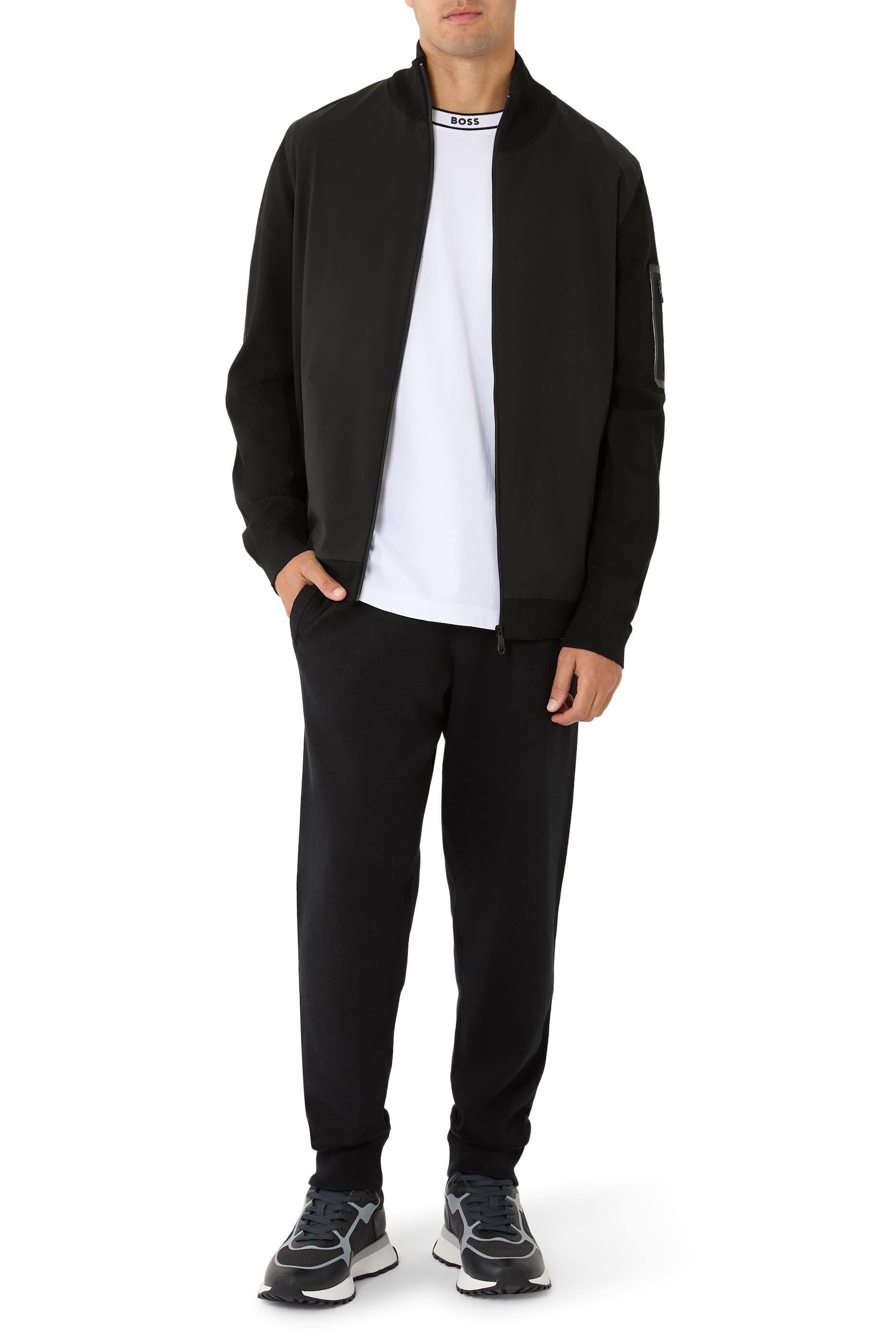 Logo Striped-Collar T-Shirt