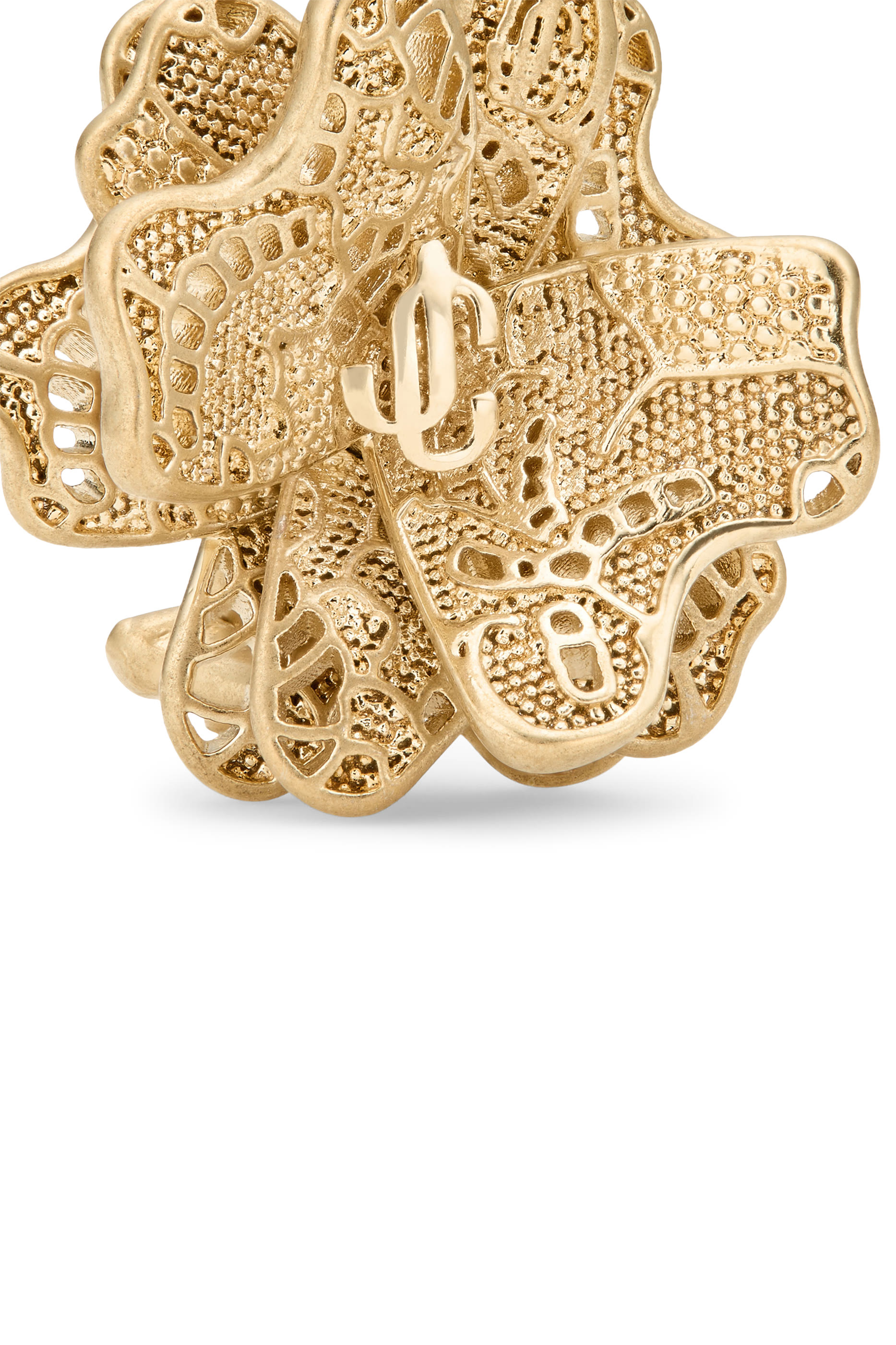 Corsage Earrings, Metal