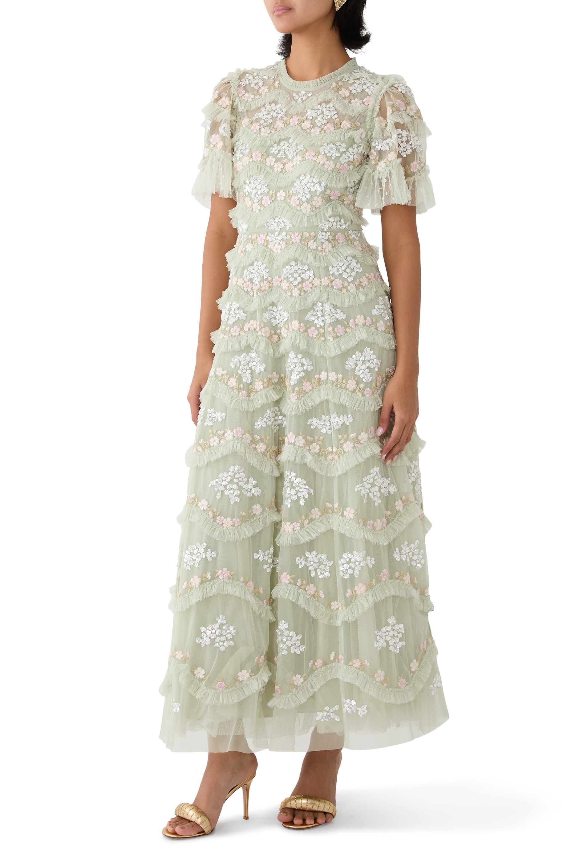 Daisy Wave Ankle Gown