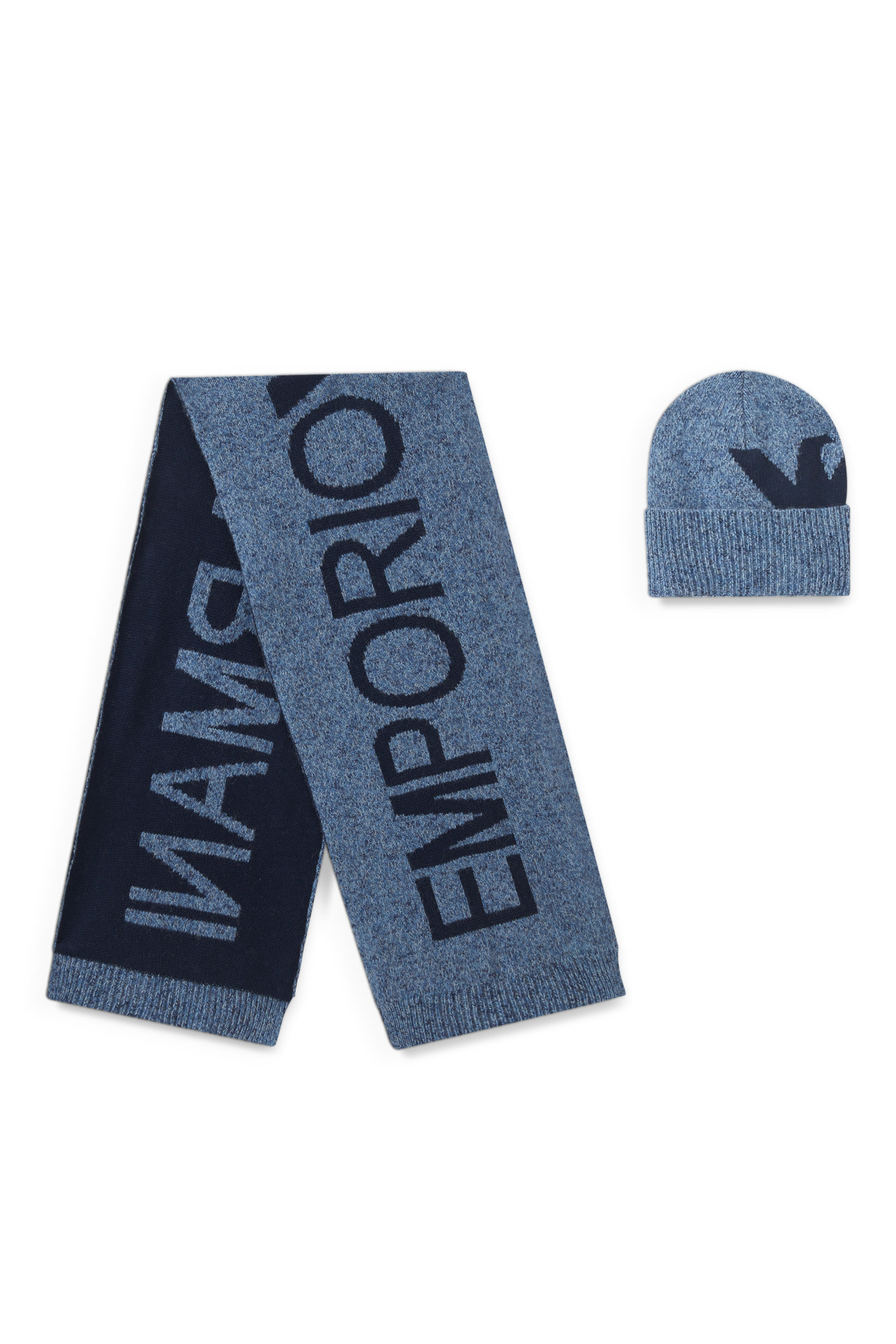 Kids Baby Wool-Blend Beanie & Scarf Set