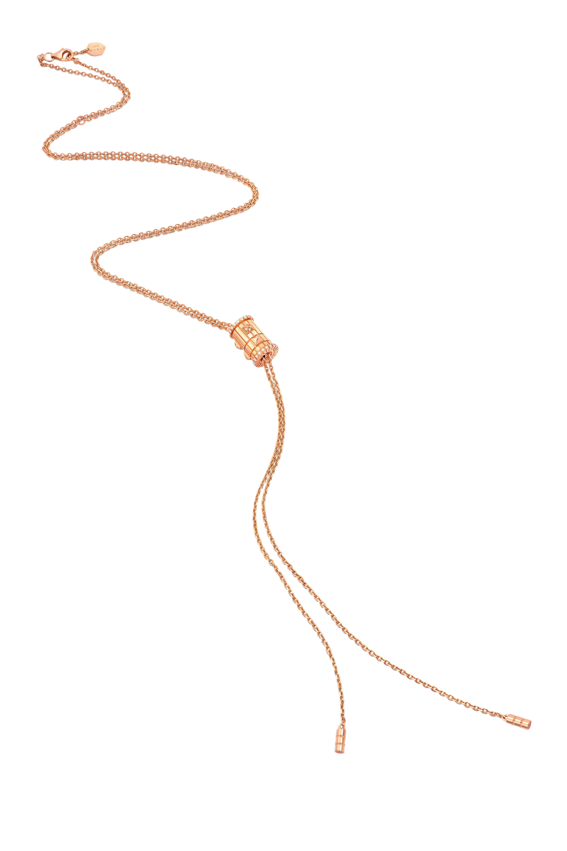 LIFE Full Diamond Spinning Cravat Necklace