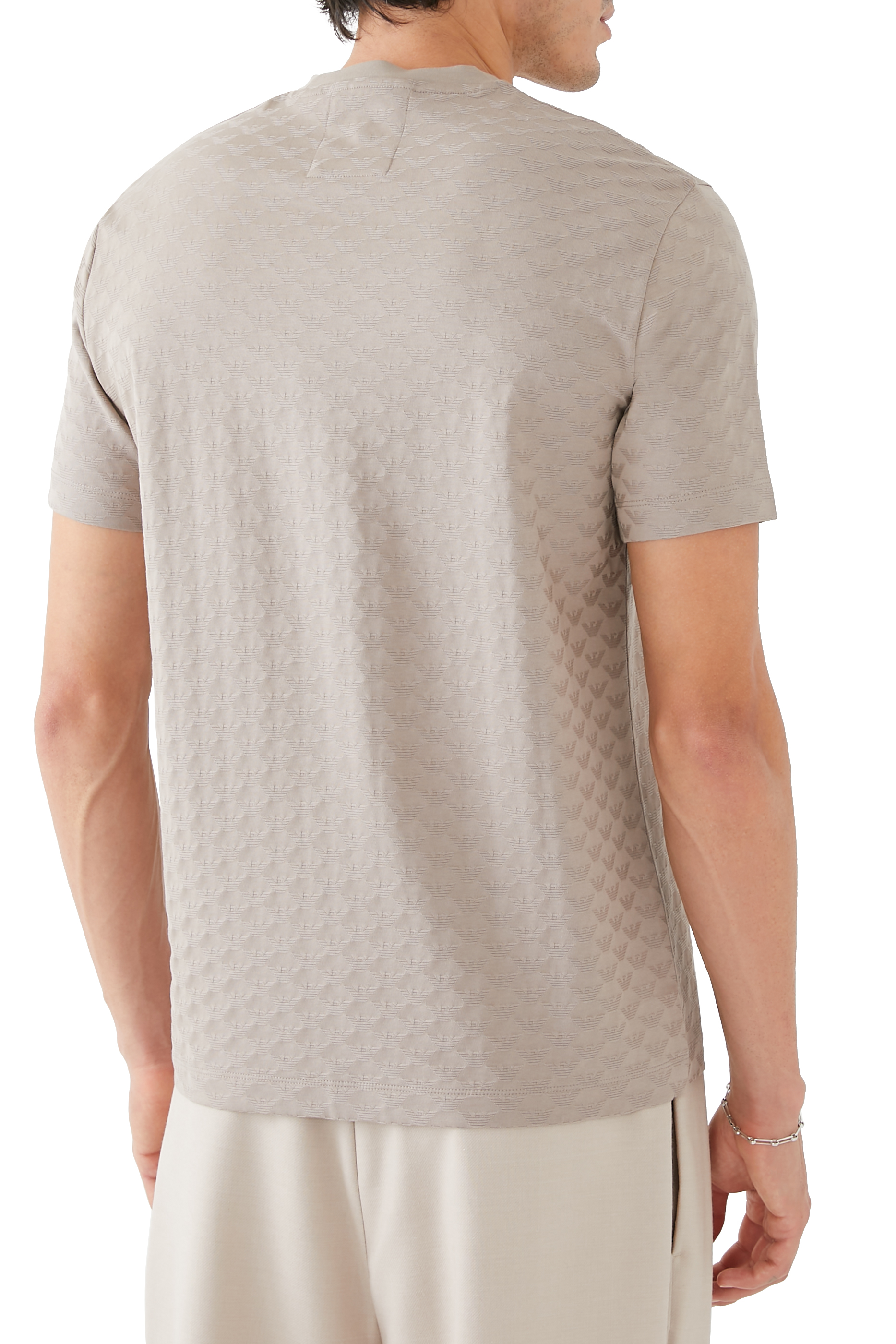 All-Over Jacquard Eagle Logo T-Shirt