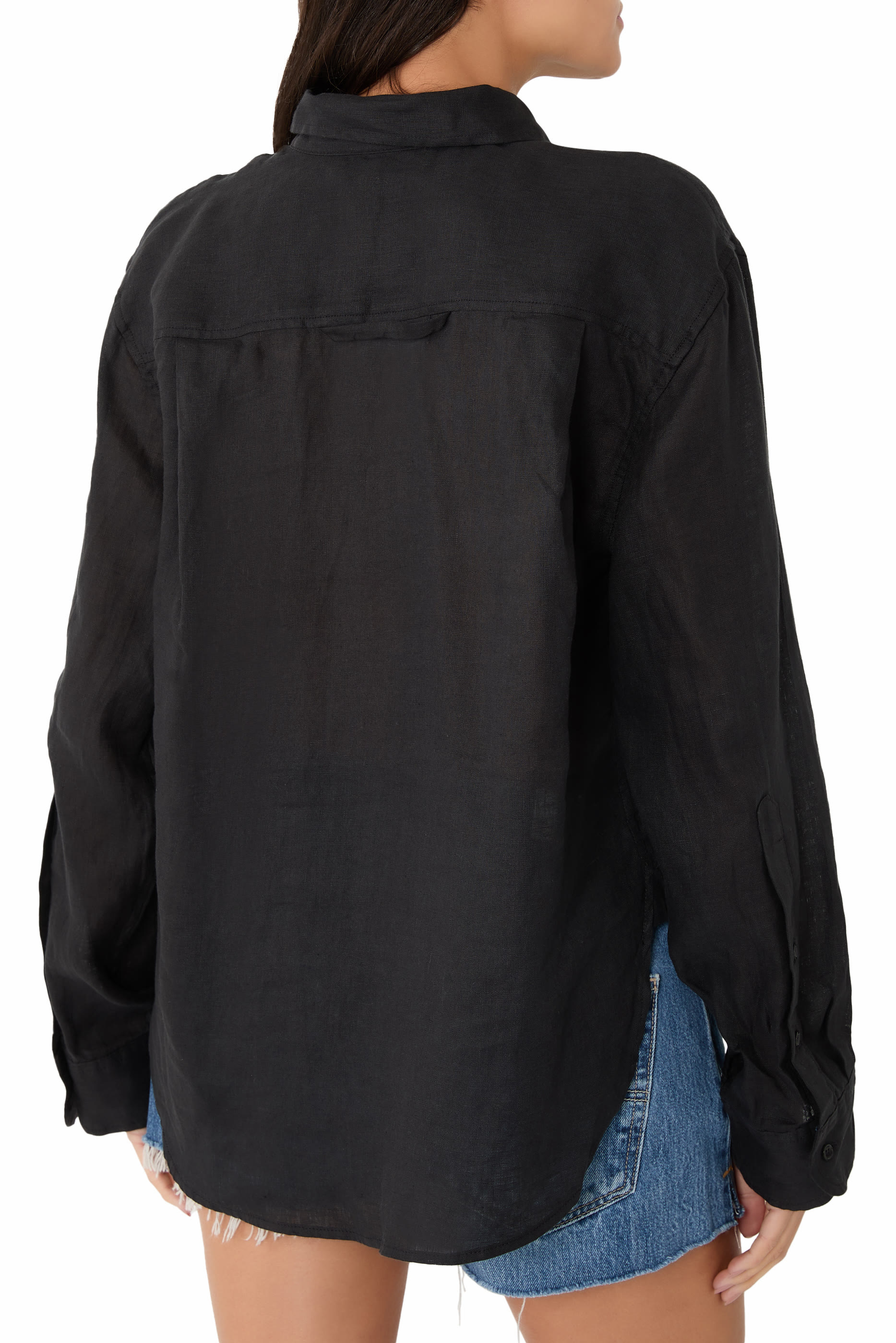 Kayla Shrunken Linen Shirt