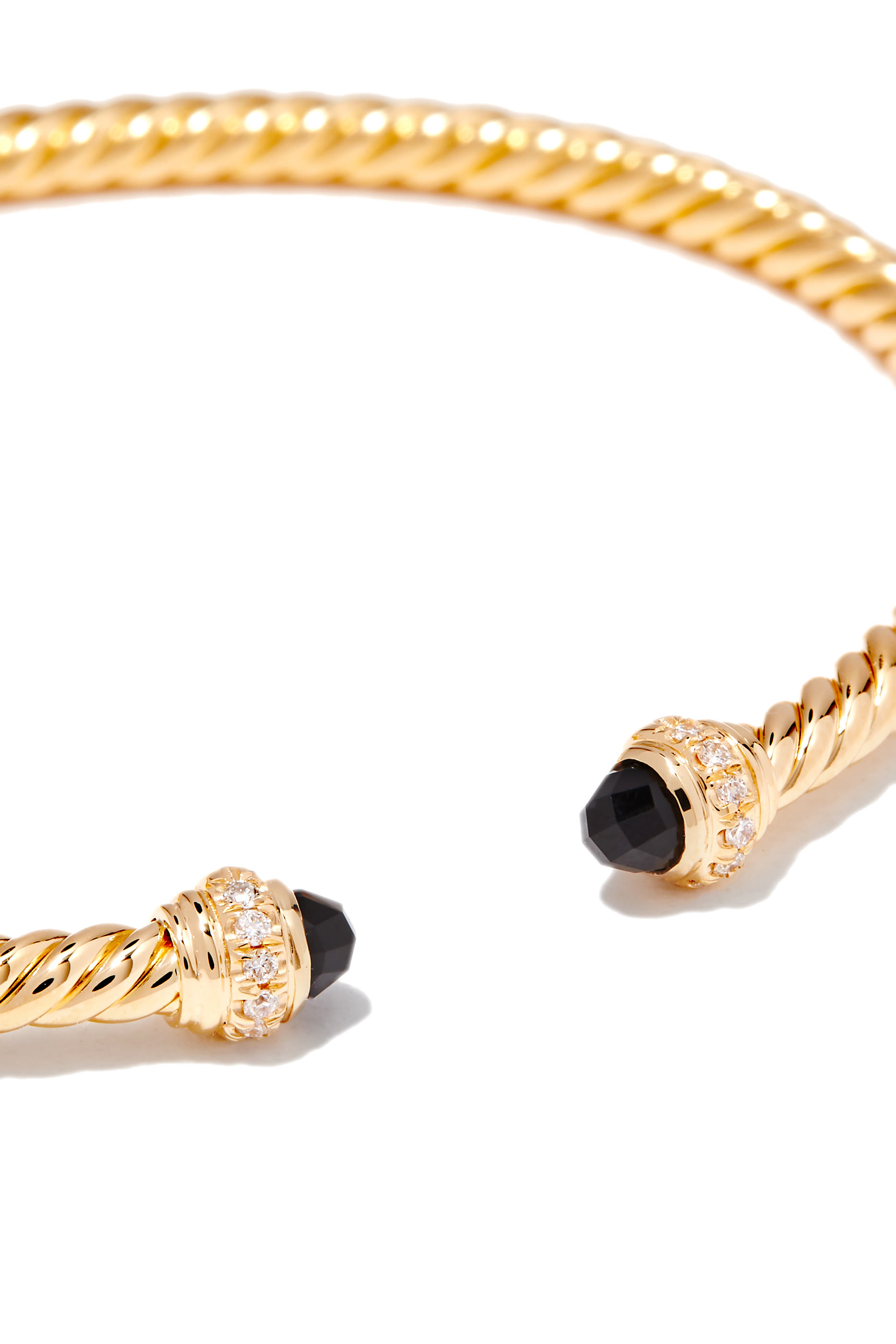 Cablespira Bracelet, 18K Yellow Gold, Black Onyx & Diamonds