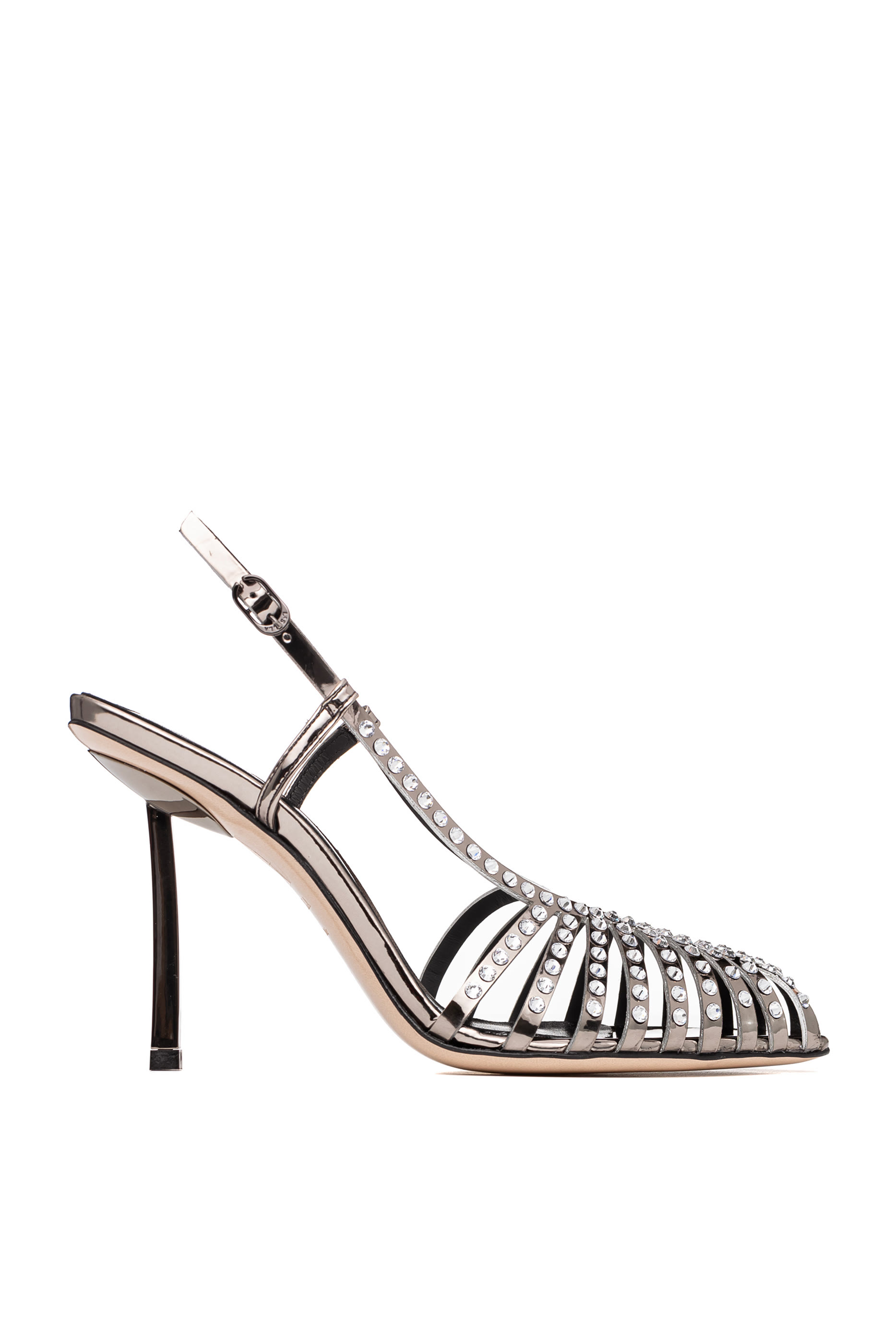 Cage Metallic 100 Slingback Pumps