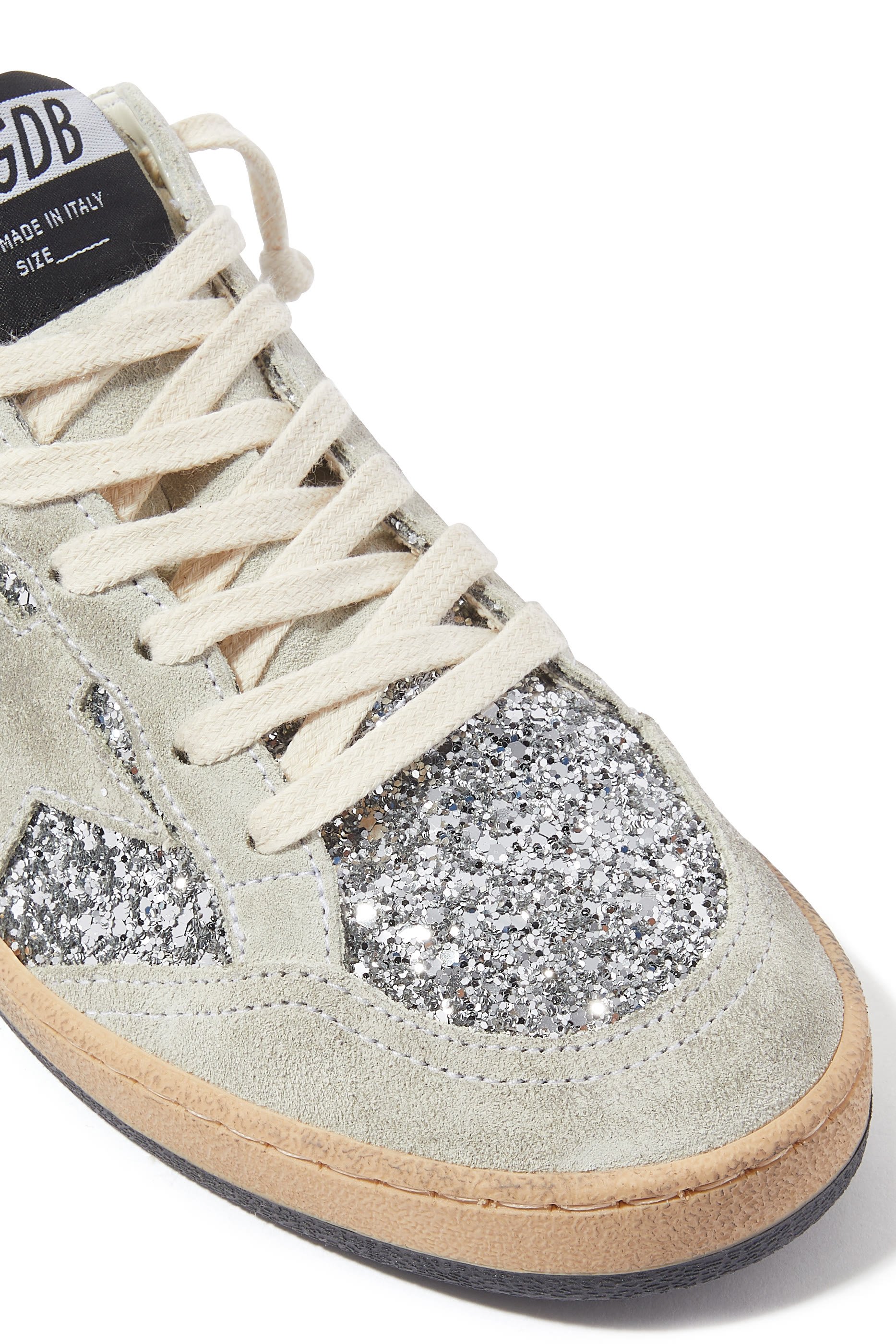 Ball Star Glitter & Suede Sneakers